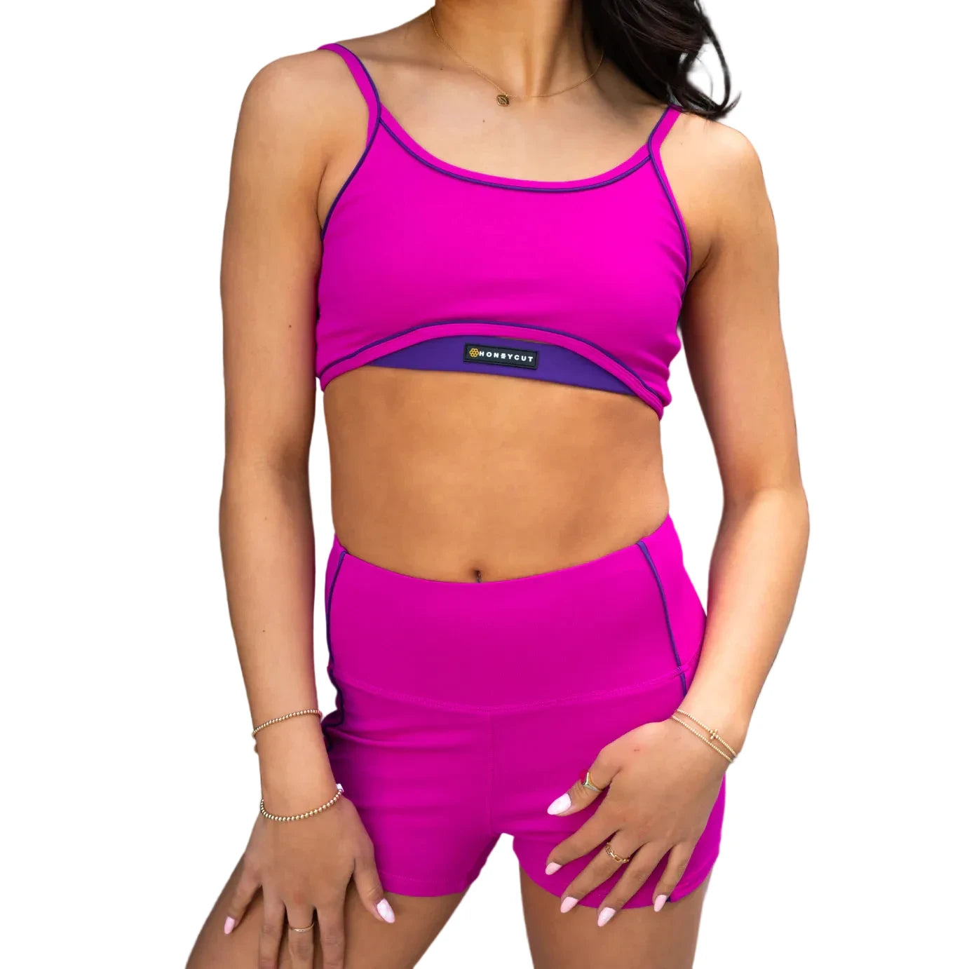 Fit Short Magenta + Purple front view