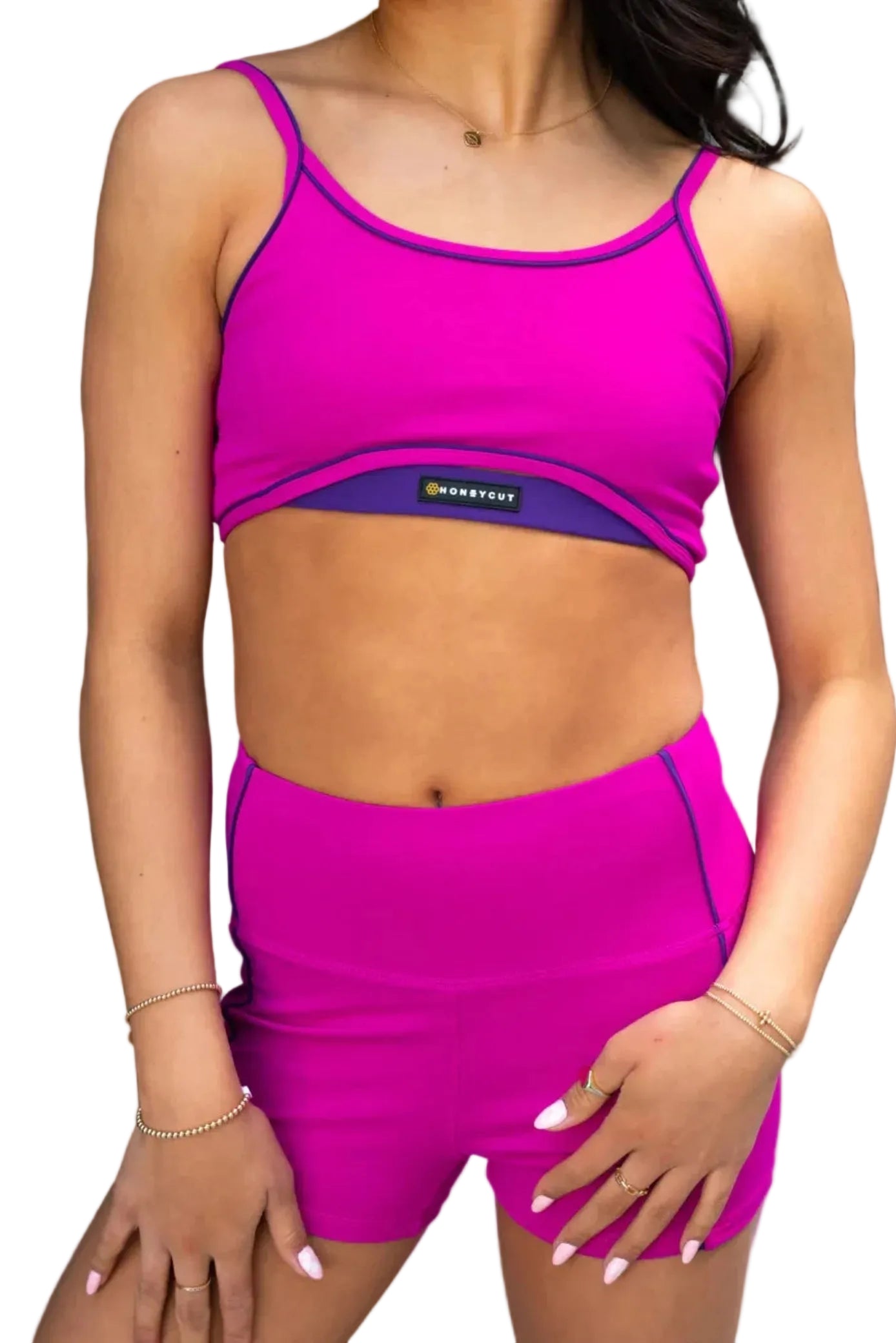 Fit Short Magenta + Purple front view