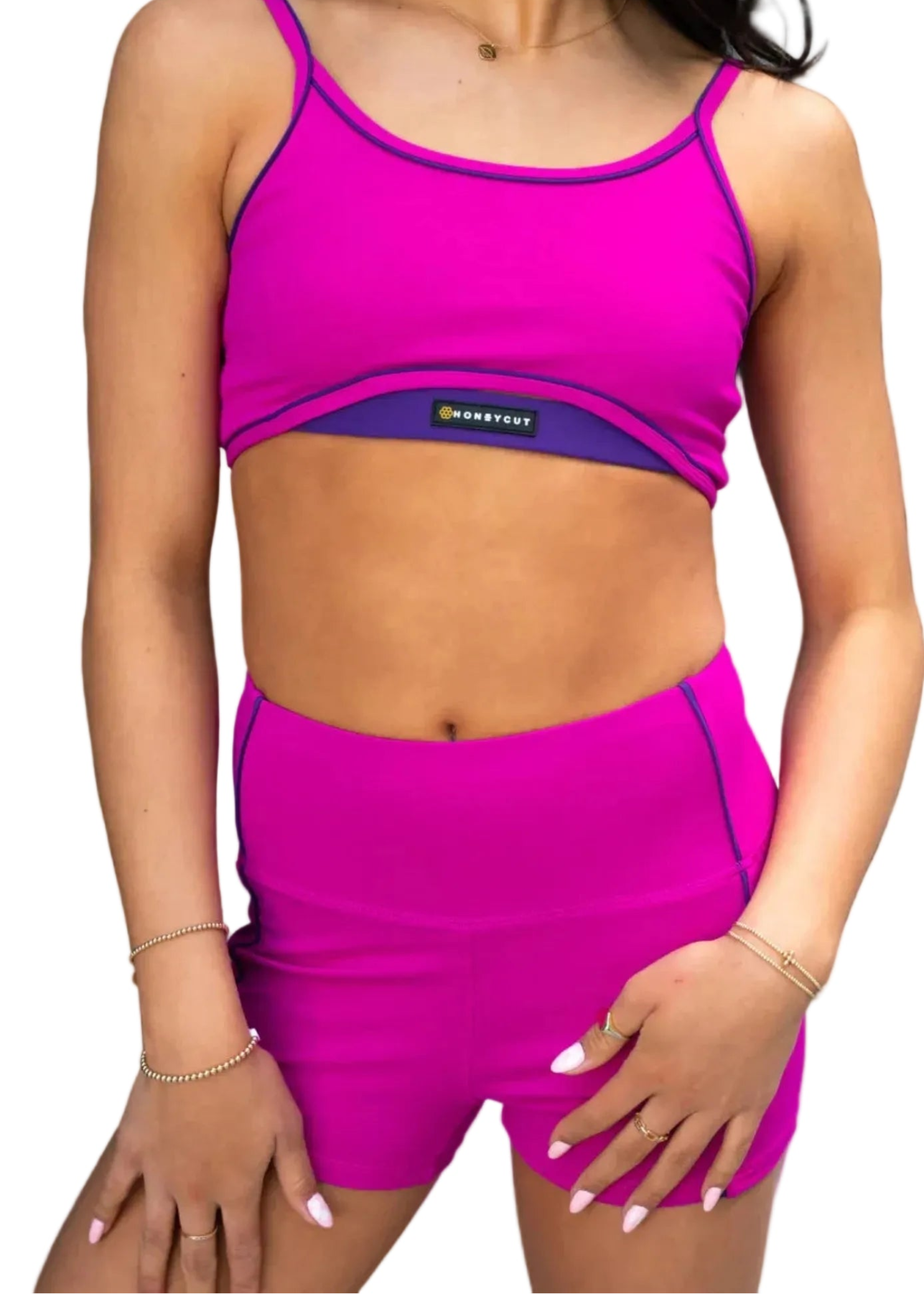 Fit Short Magenta + Purple front view