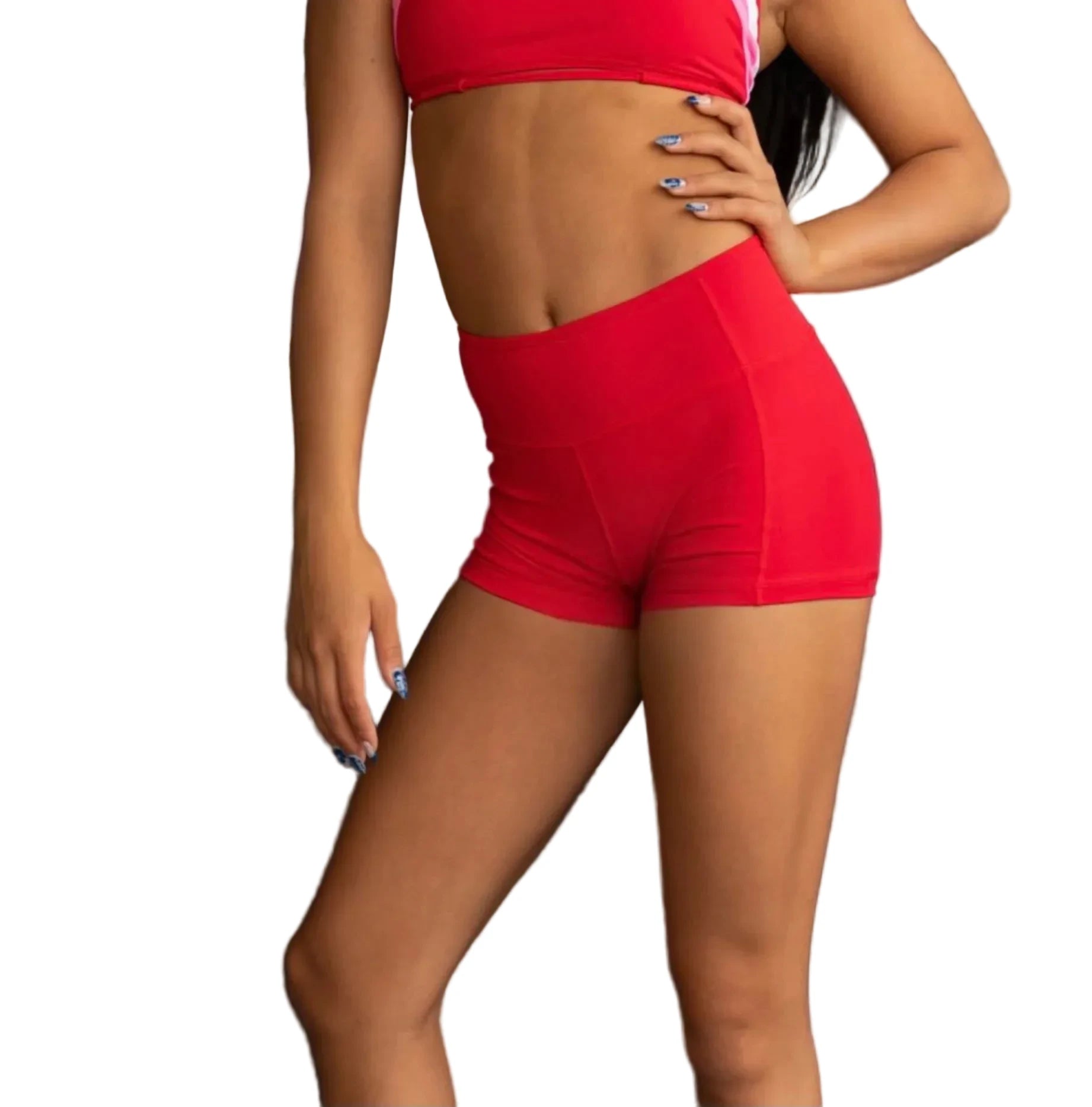 Flame Short Solid Red front view