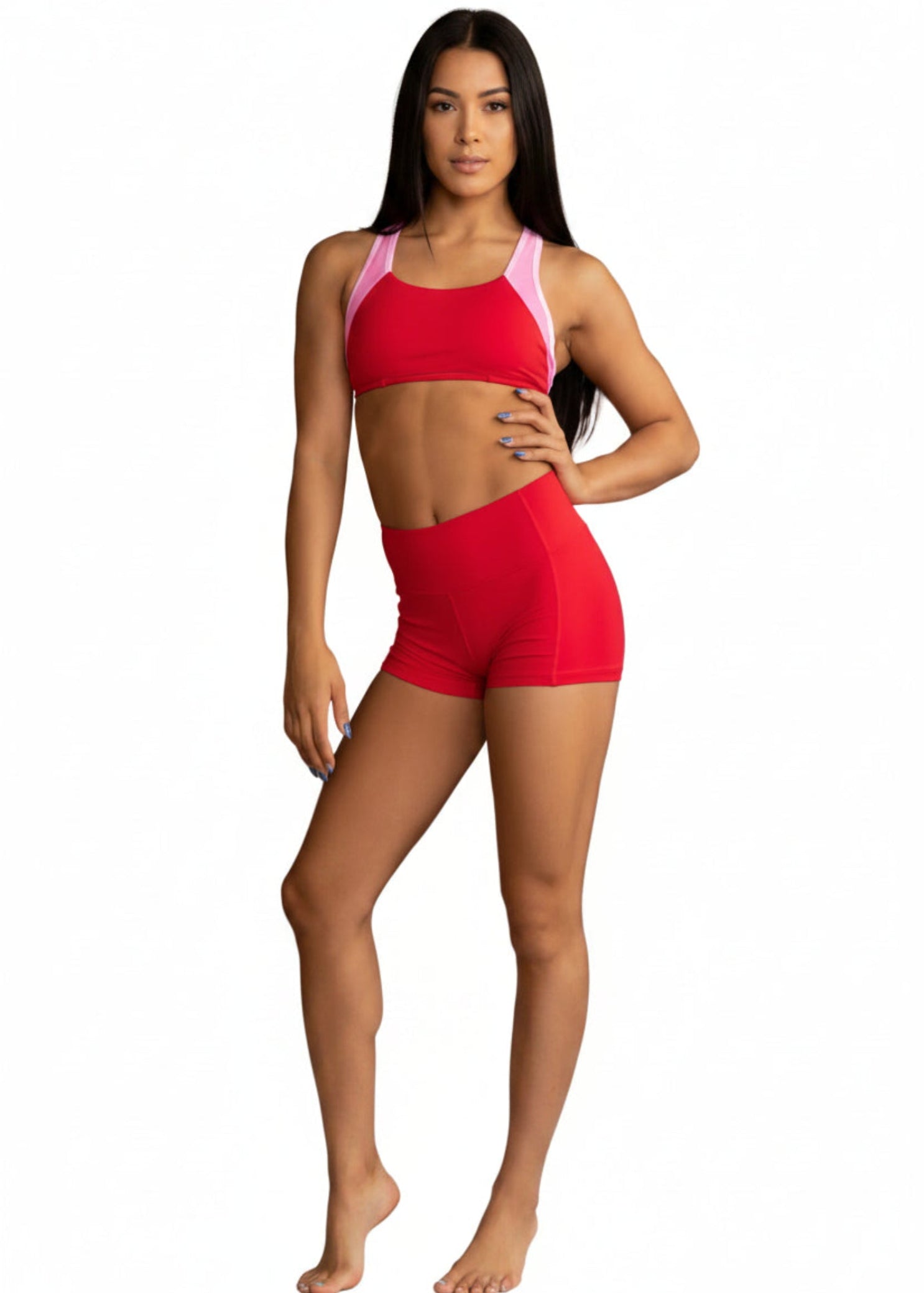 Flame Short Solid Red front view