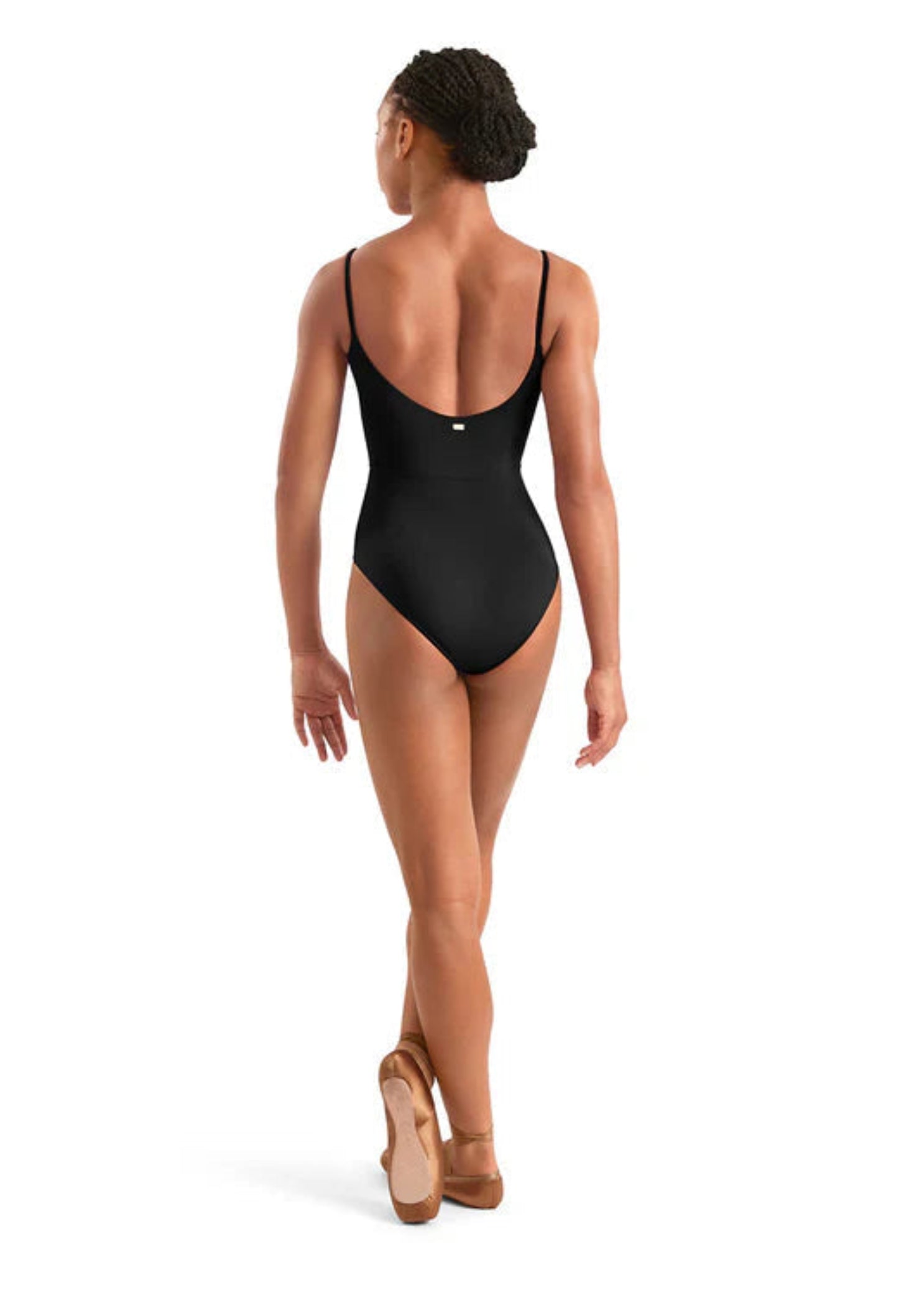 Floral Cami Leotard Black back view