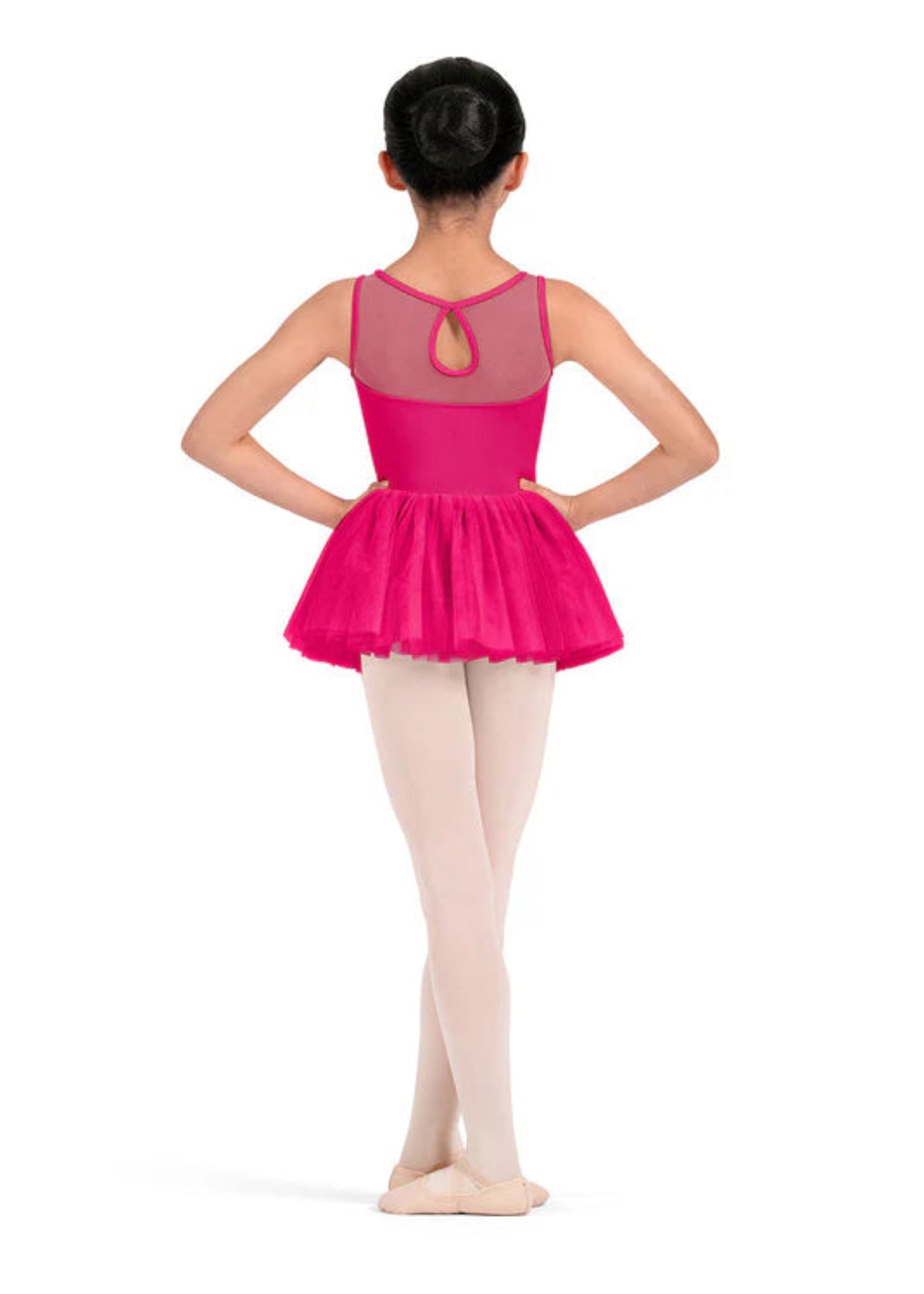 Tank Tutu Leotard Hot Pink back view