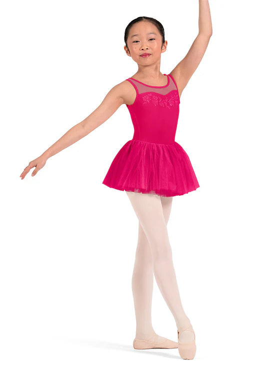 Tank Tutu Leotard Hot Pink front view