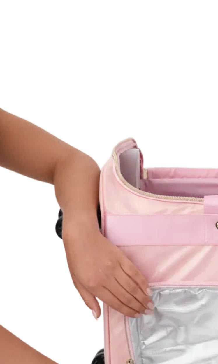 Halo Built-In Bag (Medium) Pink insulated pocket open view