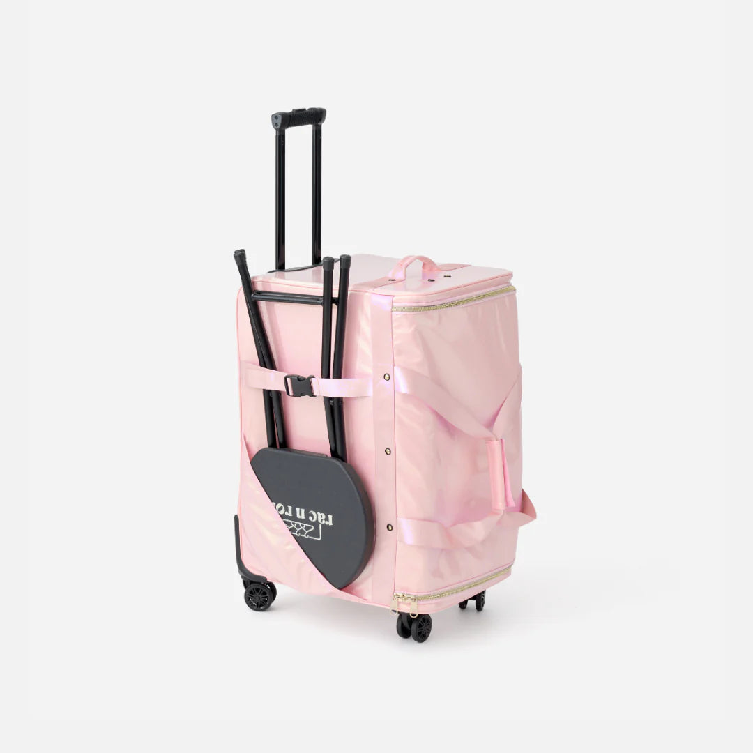 Halo Built-In Bag (Medium) Pink side view with rack stored