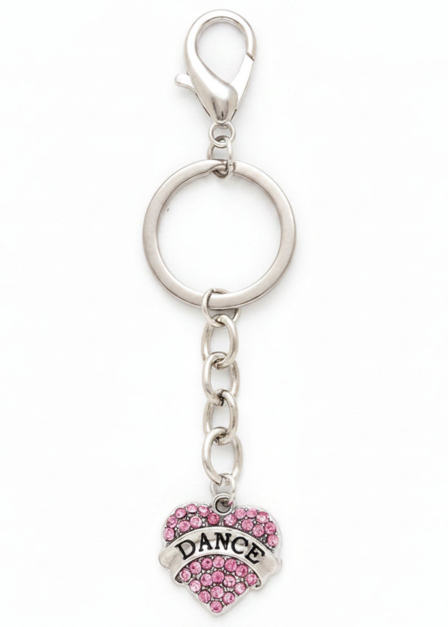 Heart Dance Keychain Pink front view