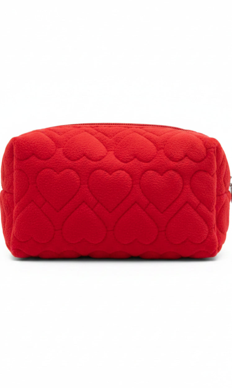 Heart Pouch Red back view