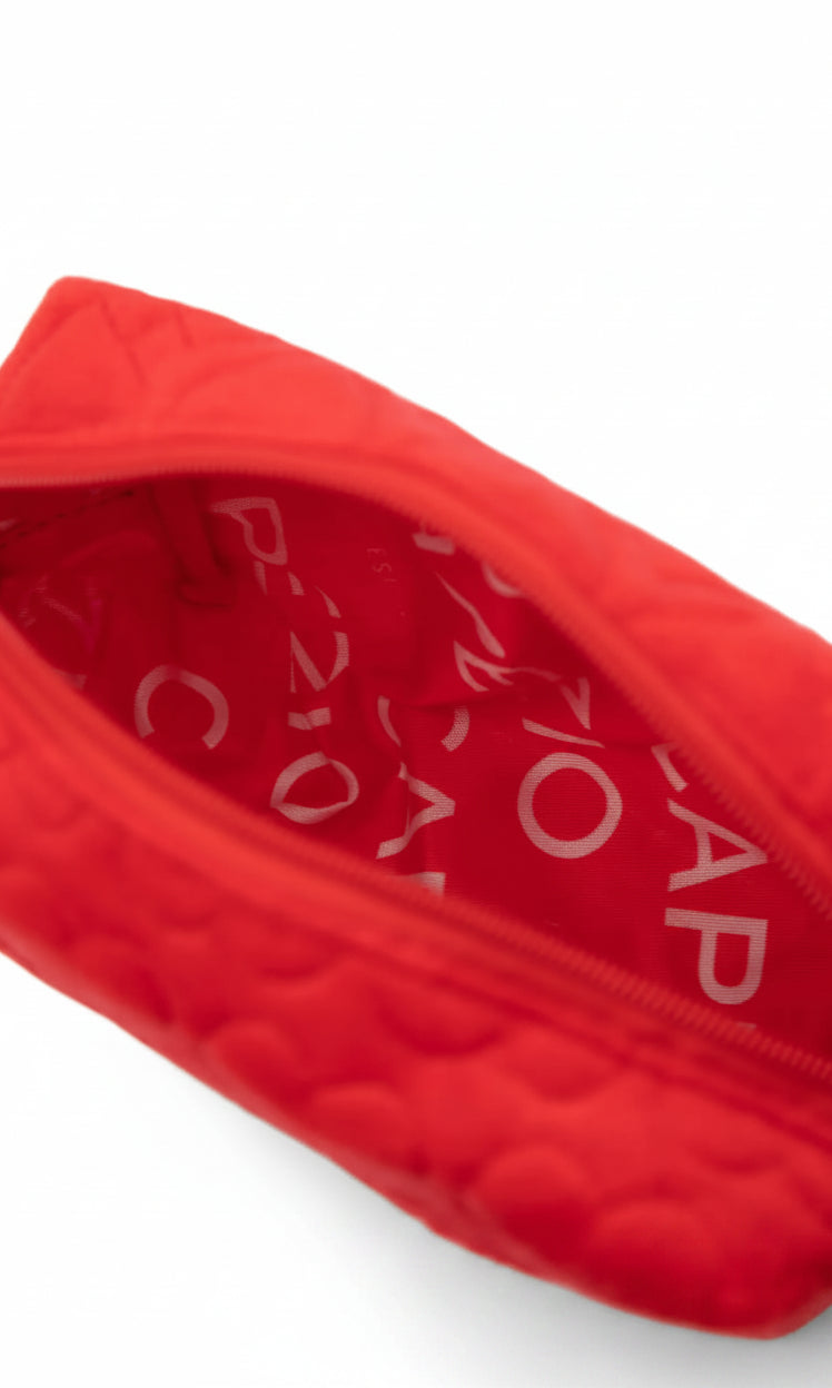 Heart Pouch Red interior view