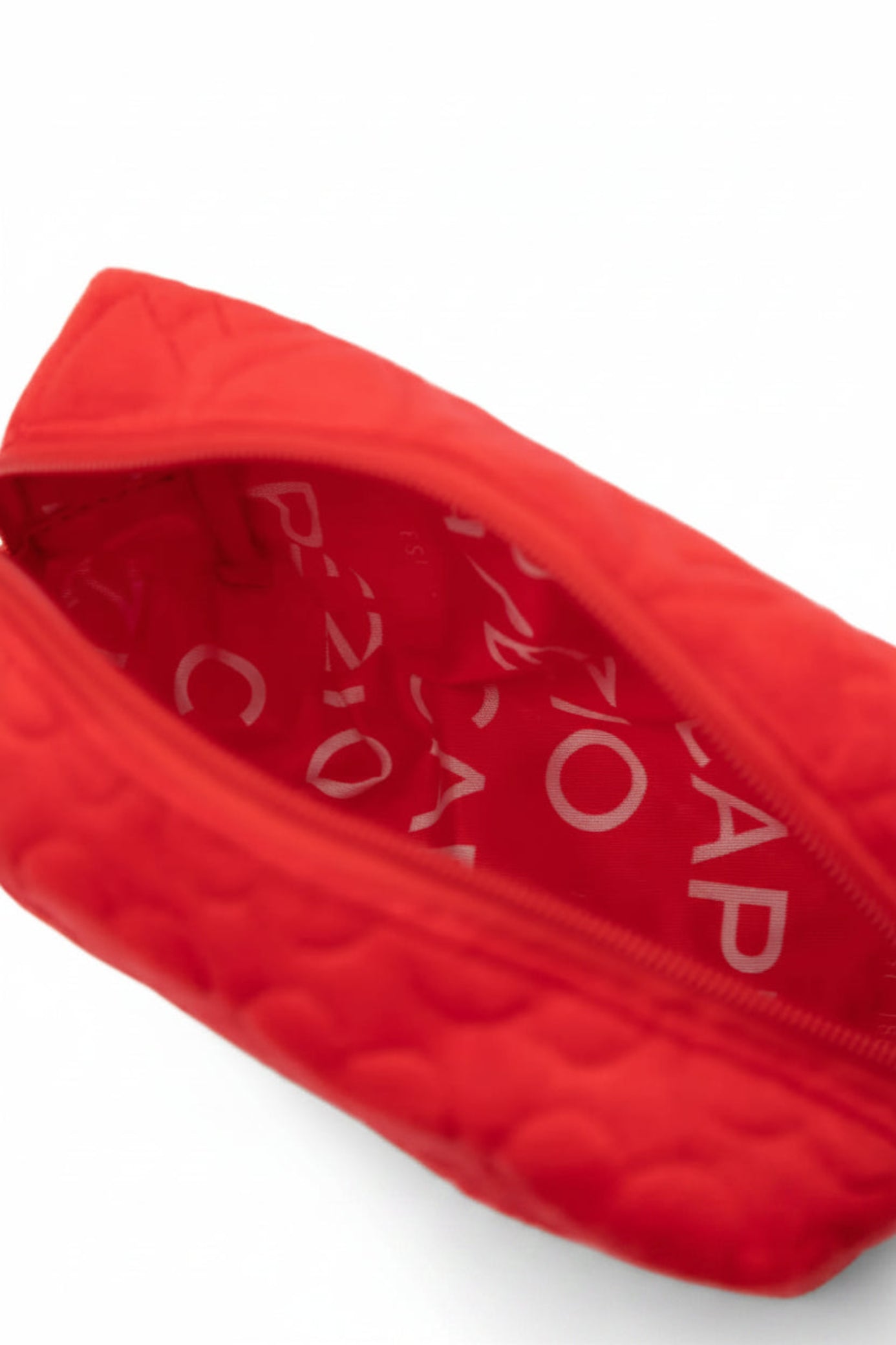 Heart Pouch Red interior view