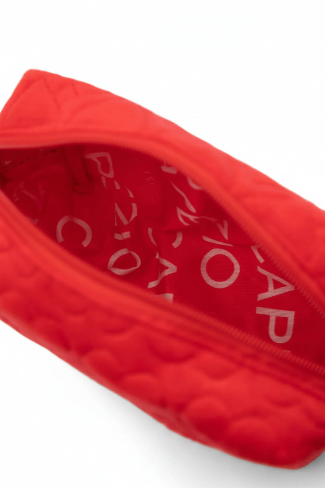 Heart Pouch Red interior view