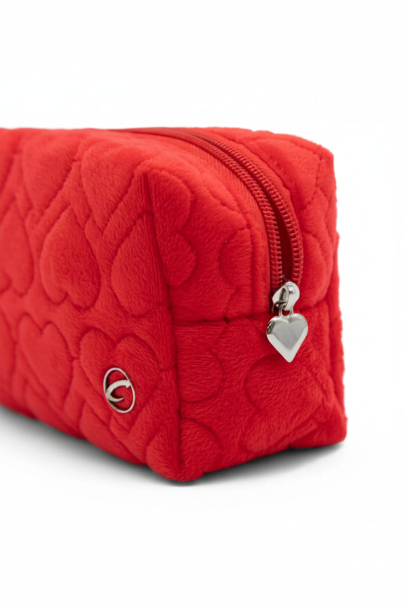 Heart Pouch Red side view