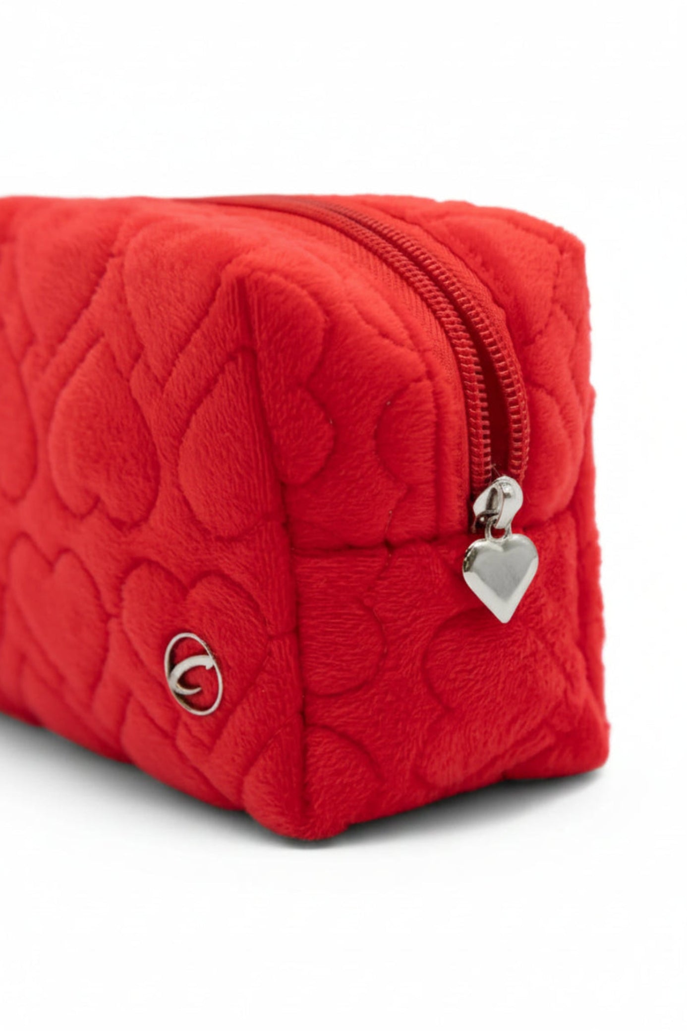 Heart Pouch Red side view