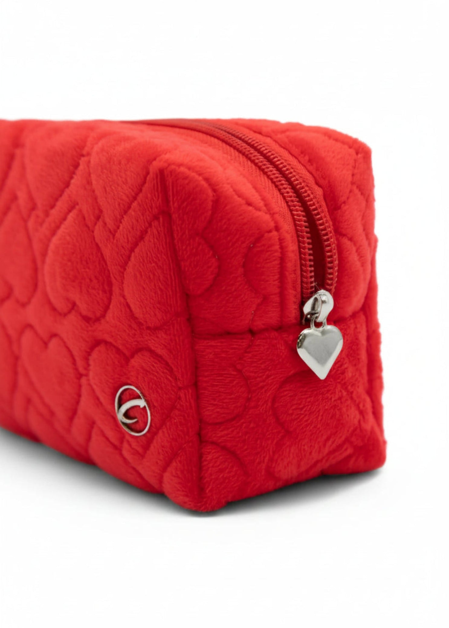 Heart Pouch Red side view