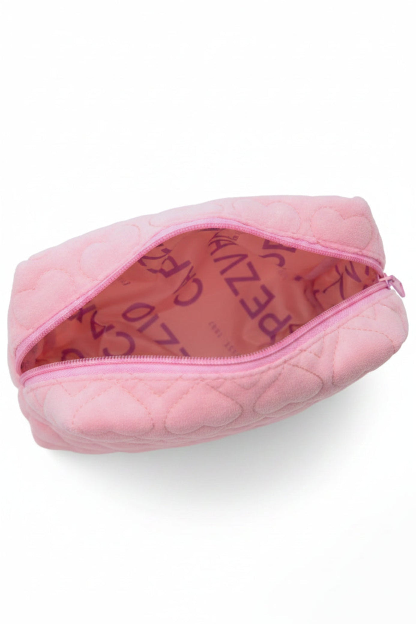 Heart Pouch Pink interior view