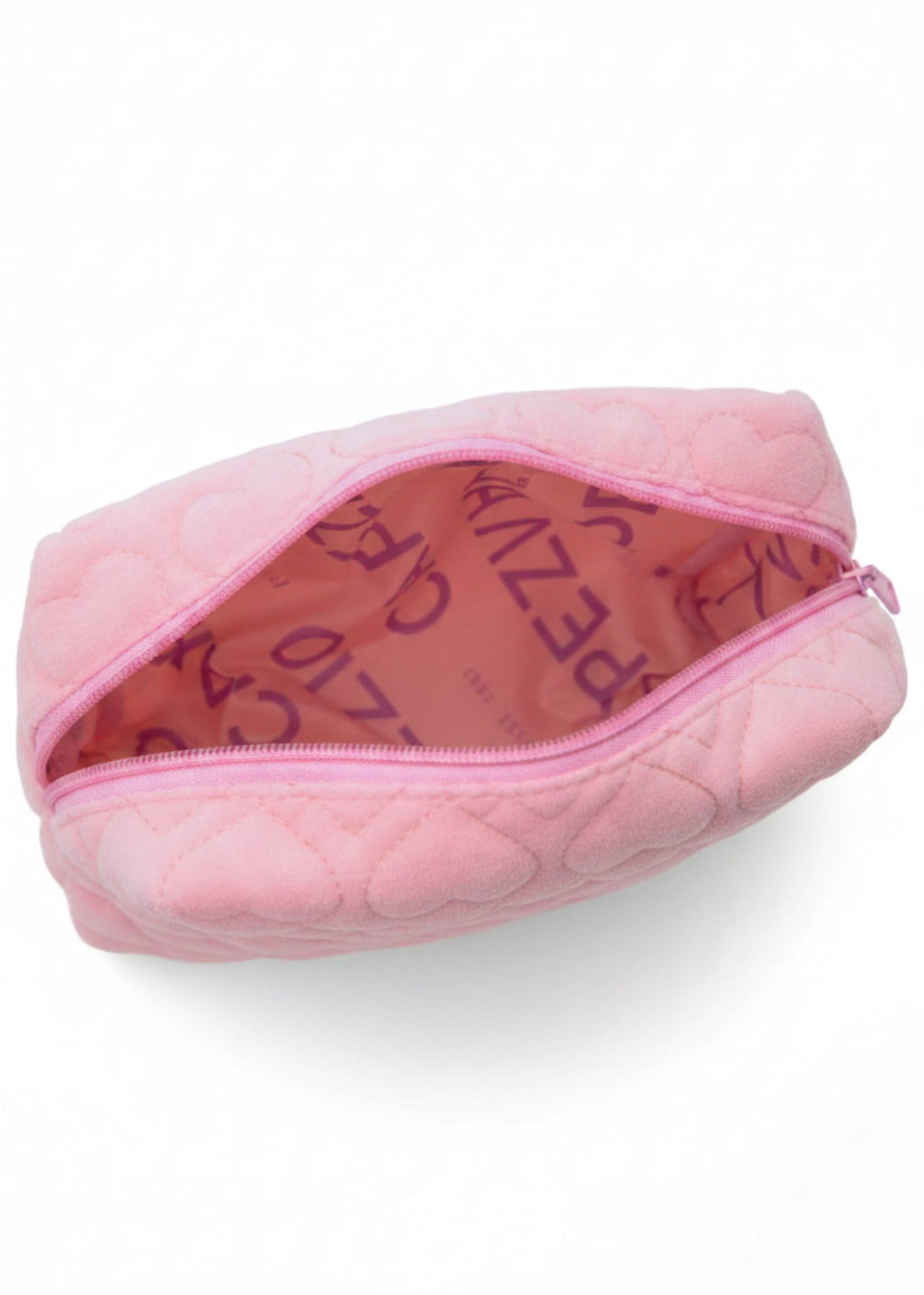 Heart Pouch Pink interior view