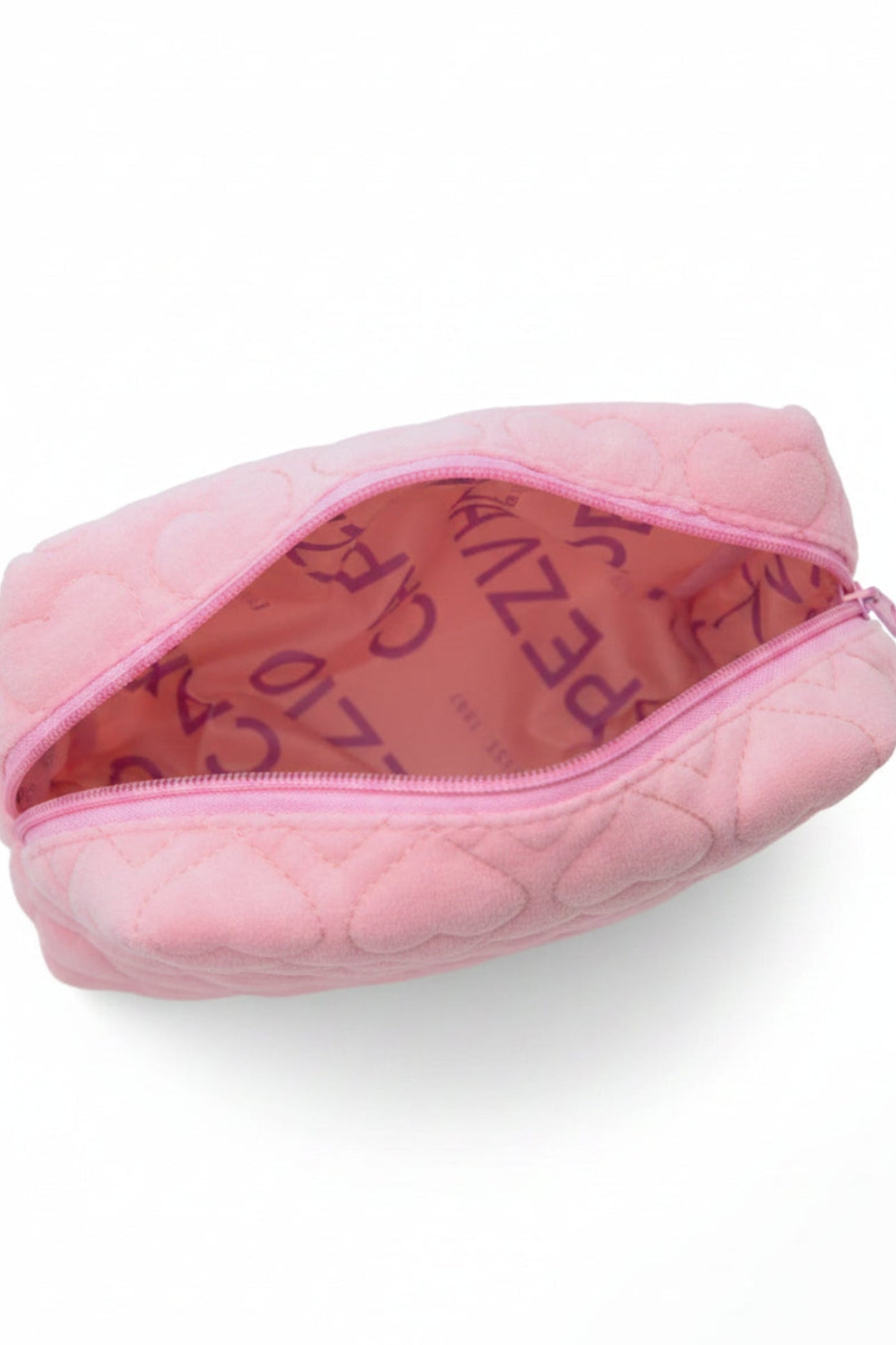 Heart Pouch Pink interior view