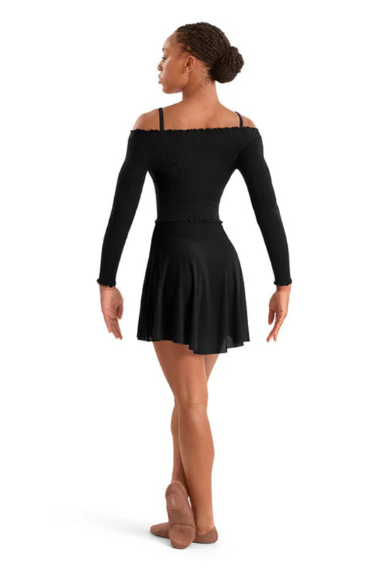 High-Low Skirt Black back view