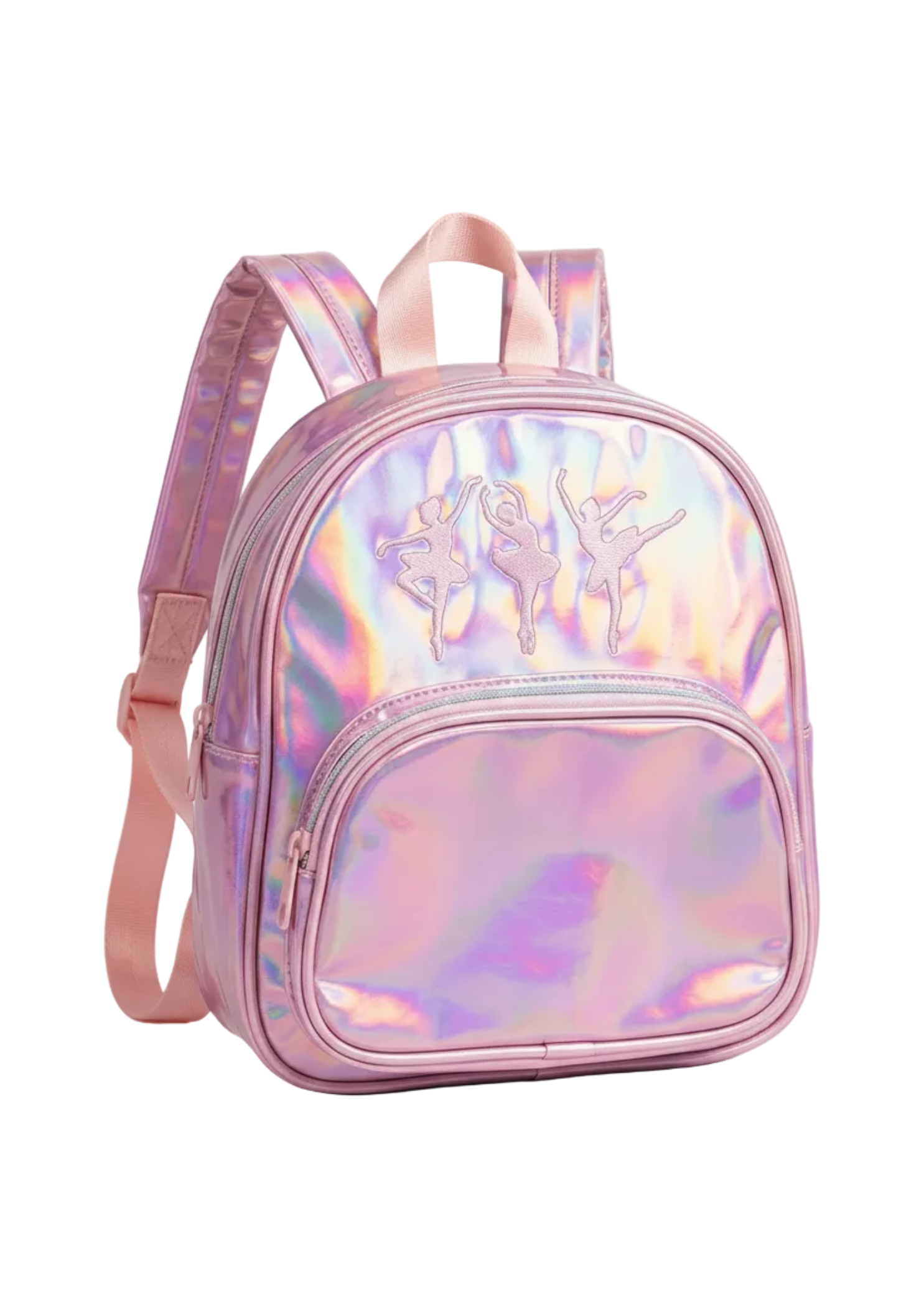 Iridescent Ballerina Backpack Pink front view