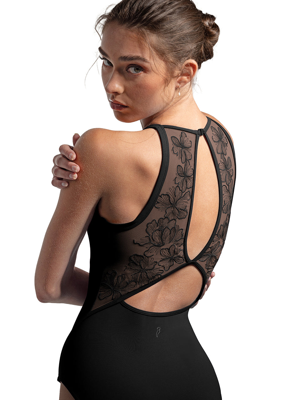 Halter Leotard Black detail view