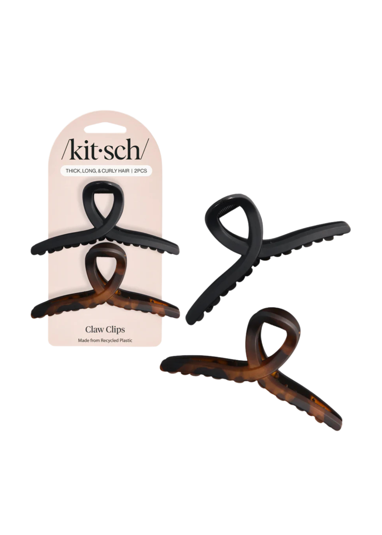 Large Loop Claw Clips 2 pcs front view