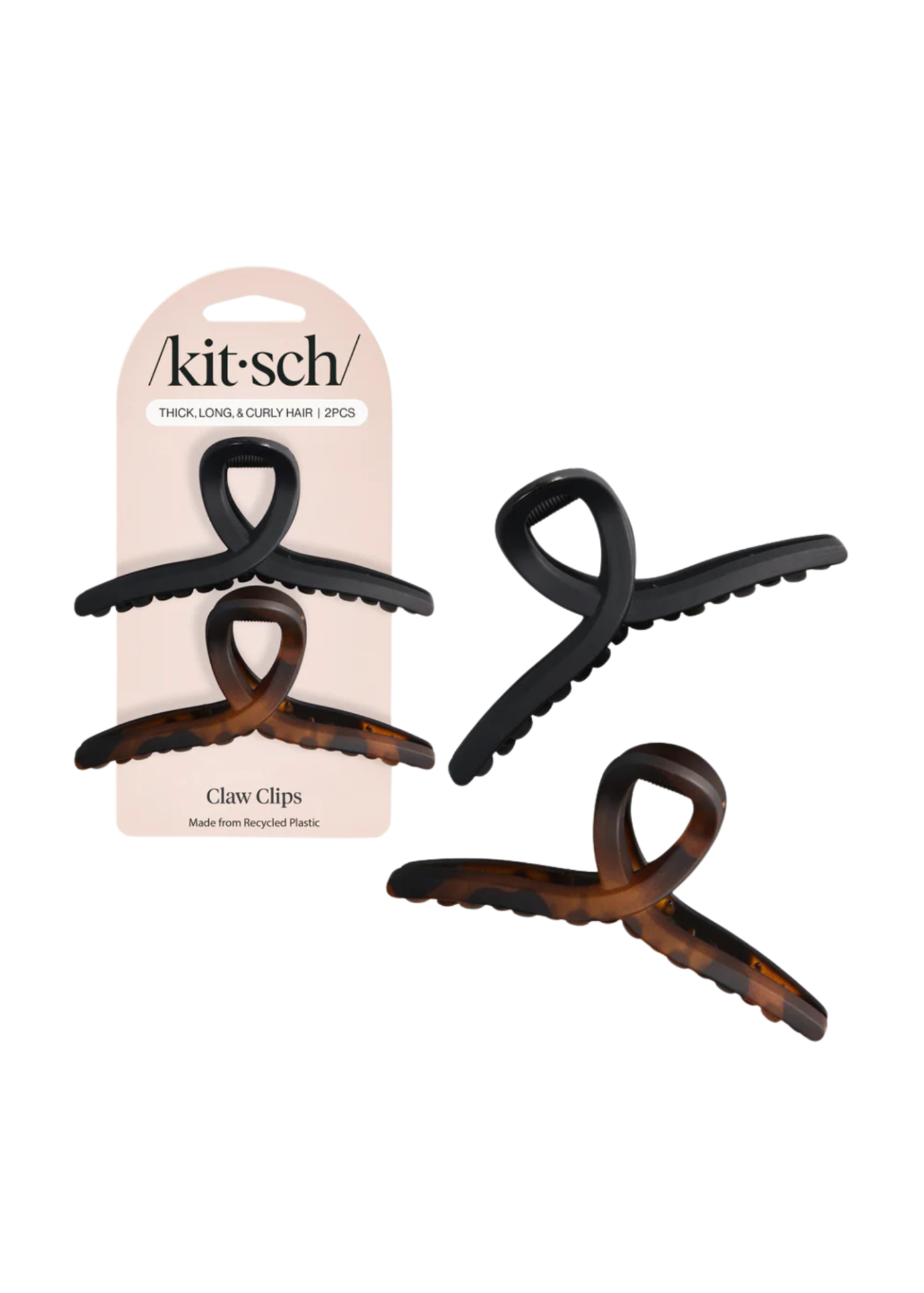 Large Loop Claw Clips 2 pcs front view