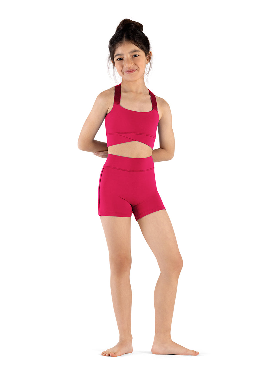 Strappy Back Bra Crop Top Watermelon front view