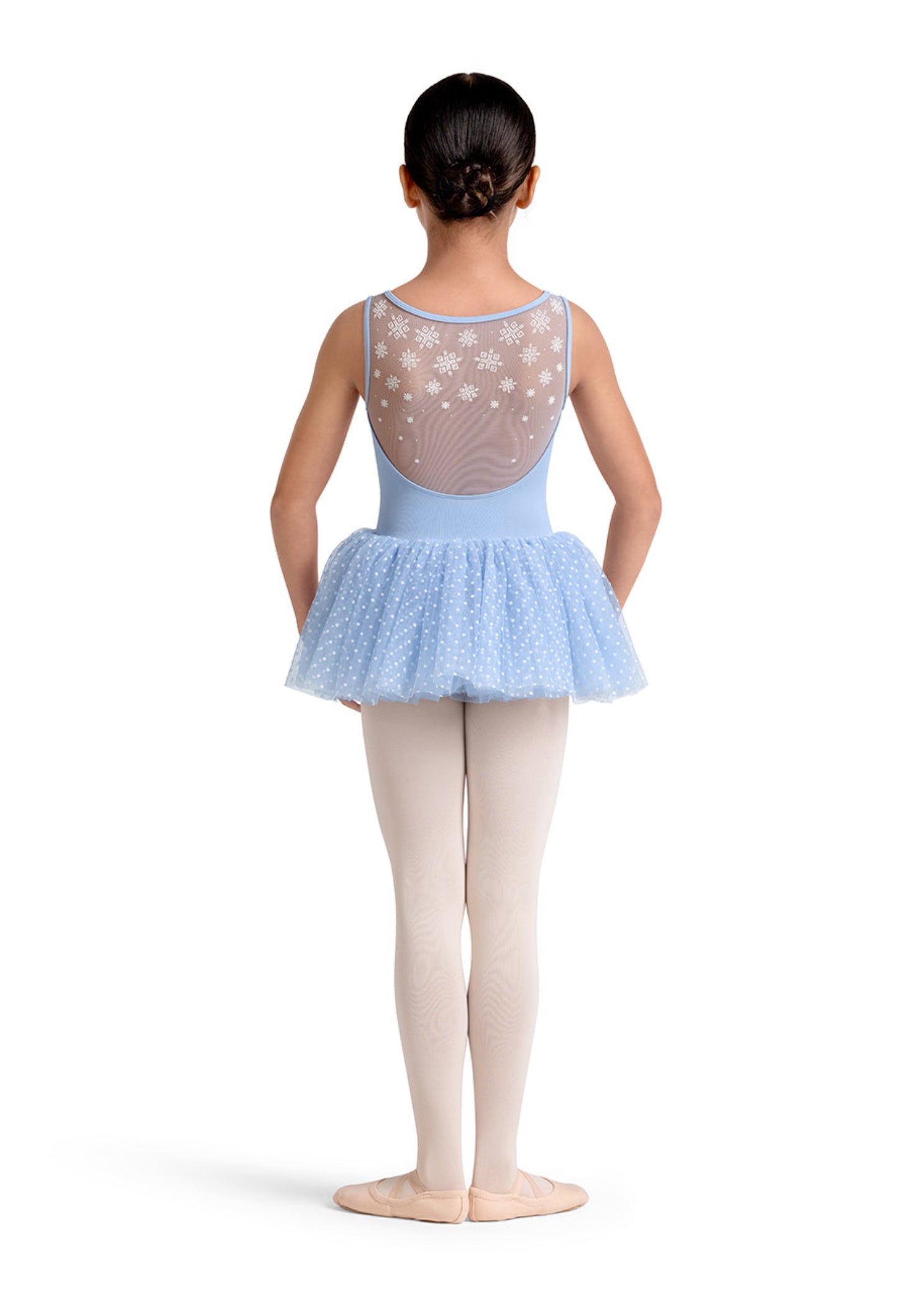 Mesh Tank Leotard Blue back view