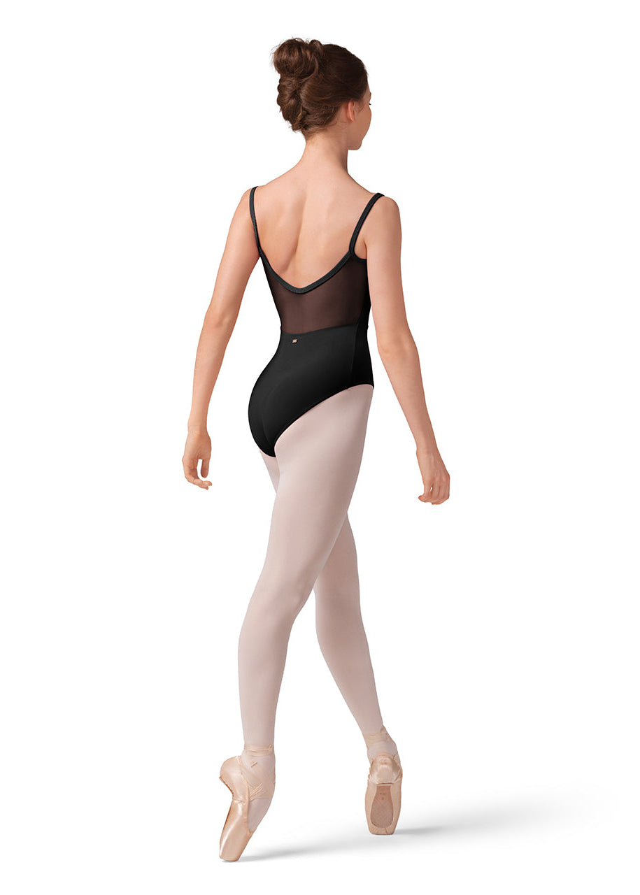 Mesh Camisole Leotard Black back view