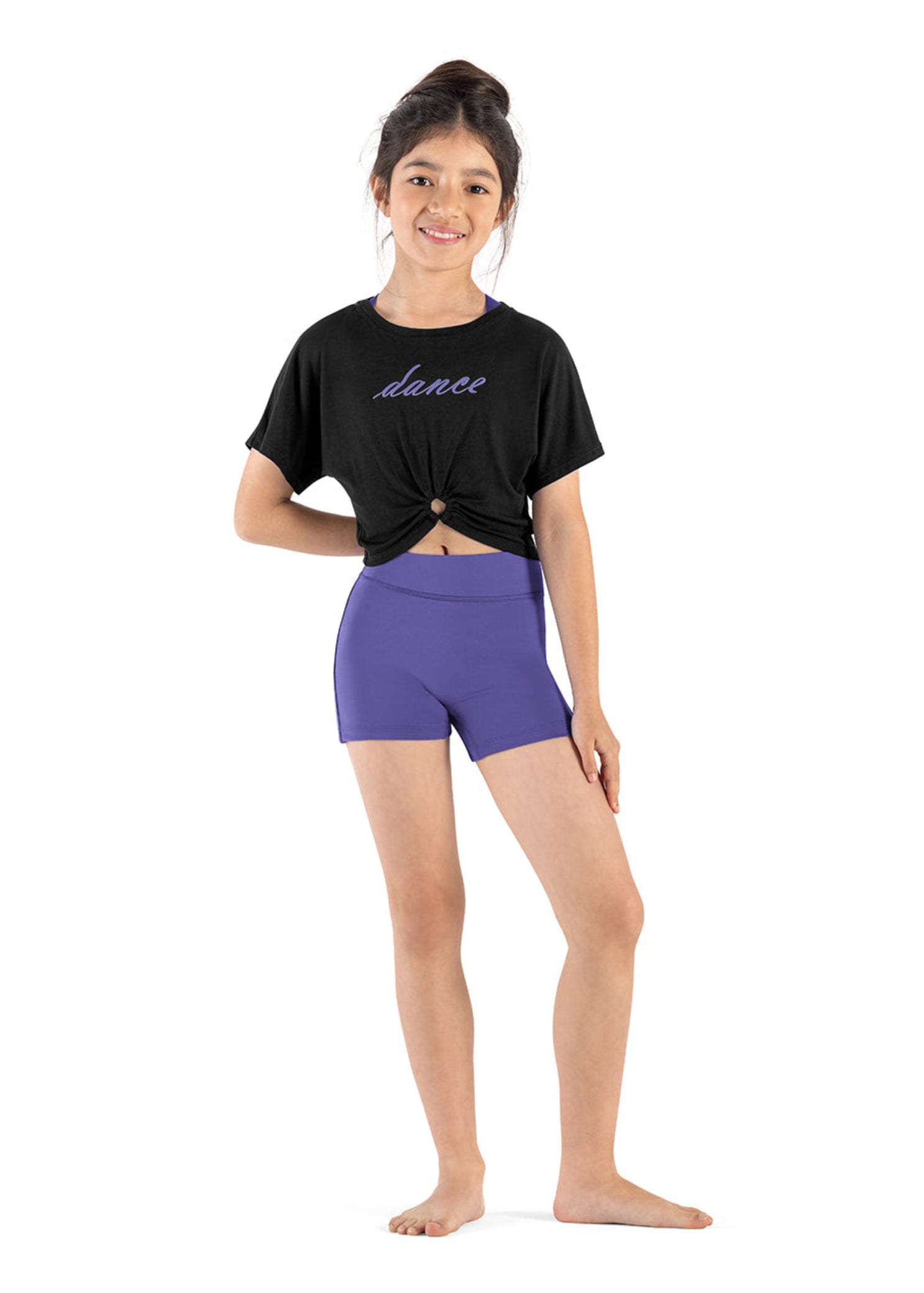 Dance Crop Top black front view