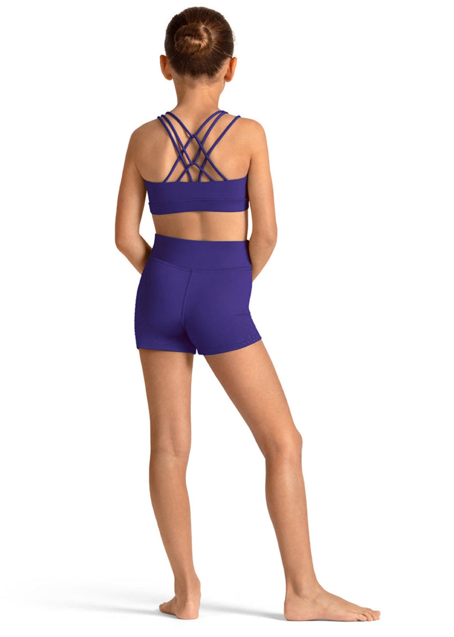 Gel Print Shorts Violet front view