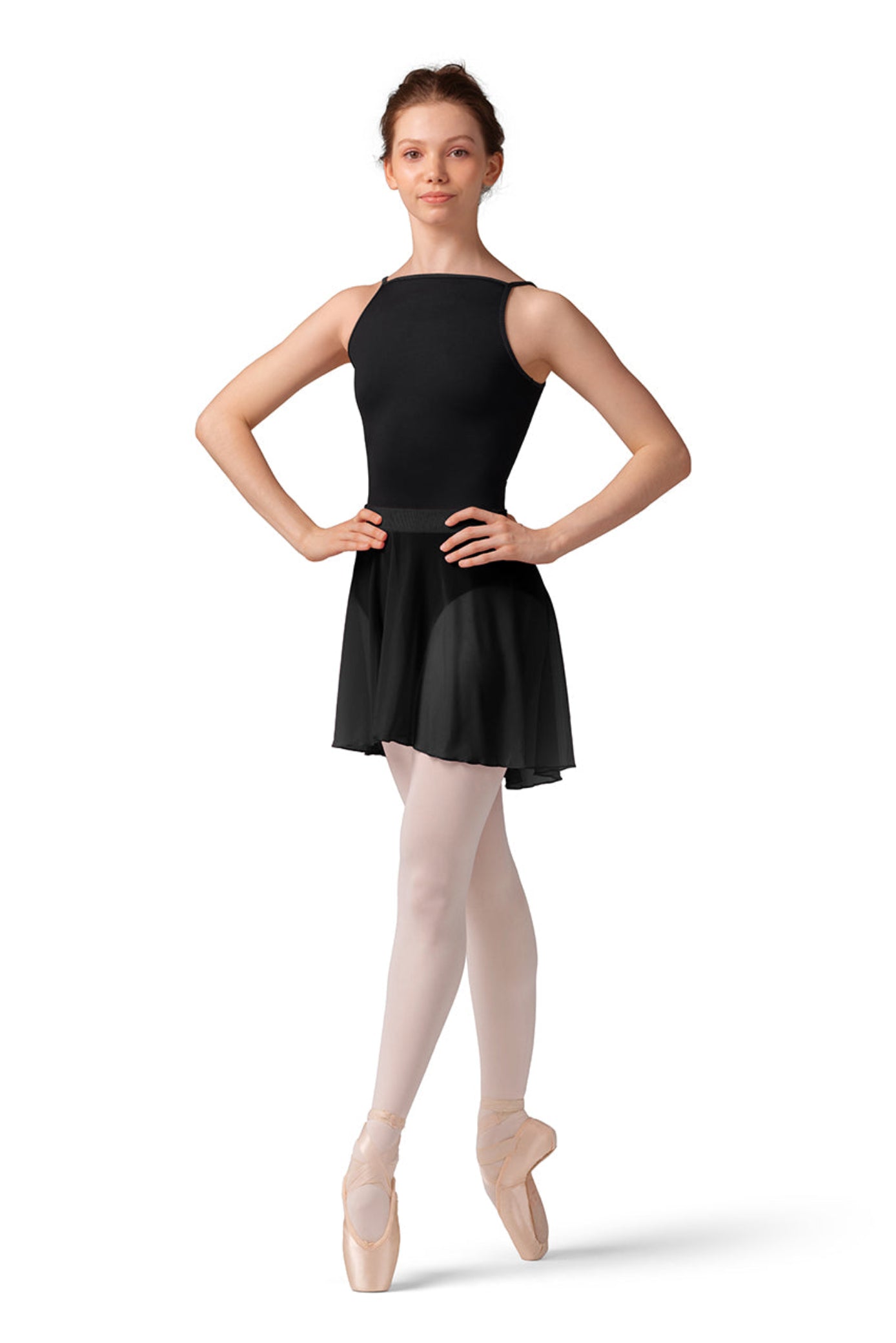 Zephyr Mesh Skirt Black front view