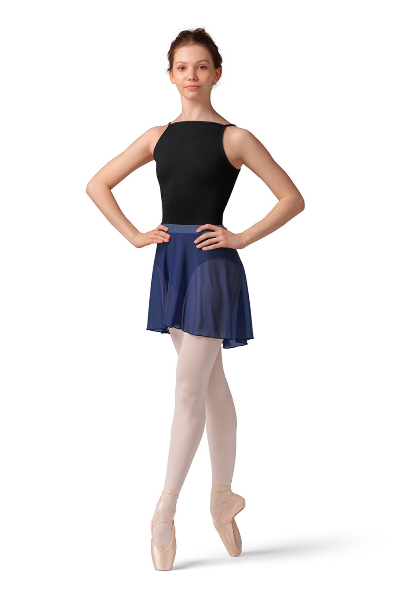 Zephyr Mesh Skirt Ink front view