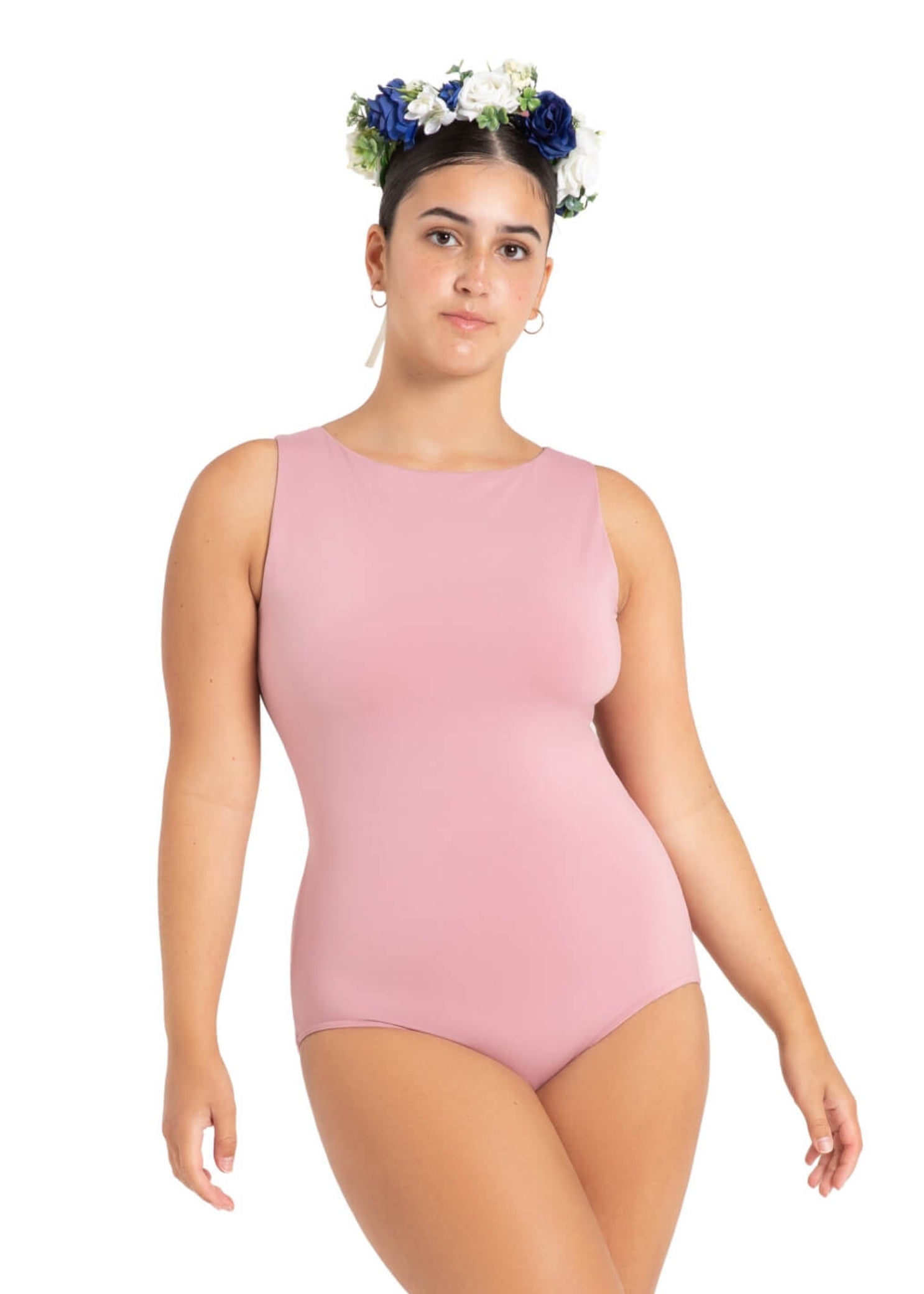 Marigold Mesh Back Leotard Lilas front view