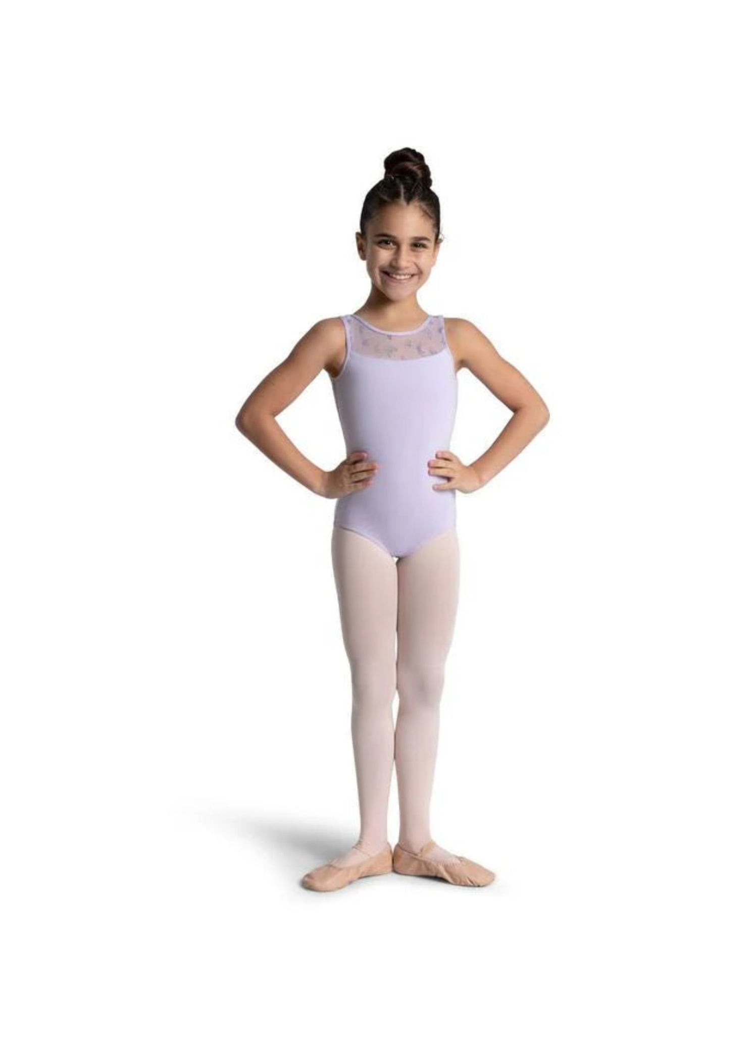Mariposa Tank Leotard Lavender front view