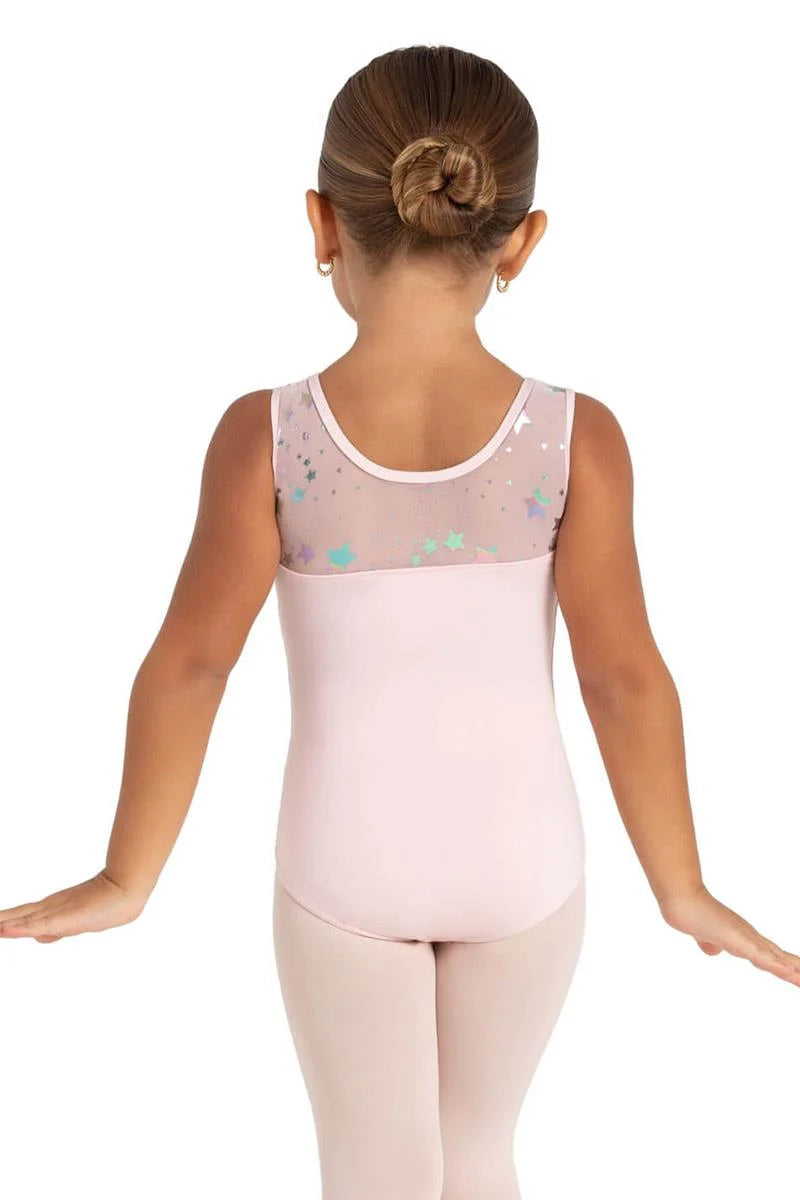 Mars Mesh Leotard Pink back view