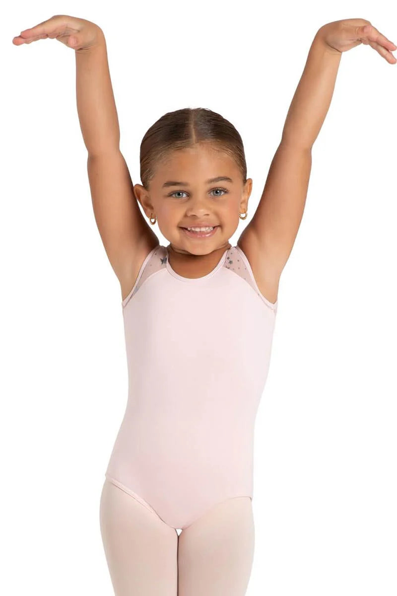 Mars Mesh Leotard Pink front view