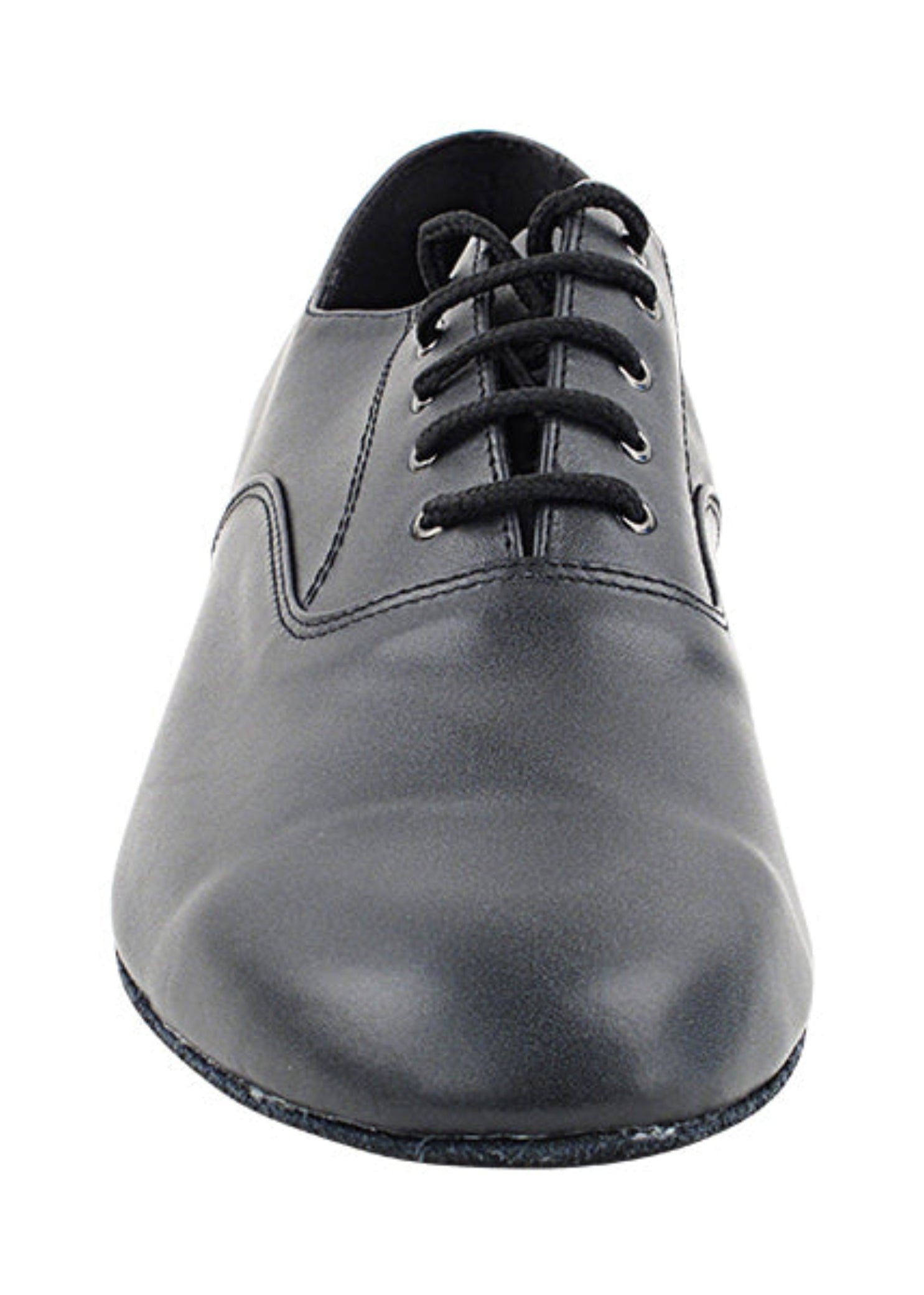 Men’s Leather 1" Heel Shoe Black front view