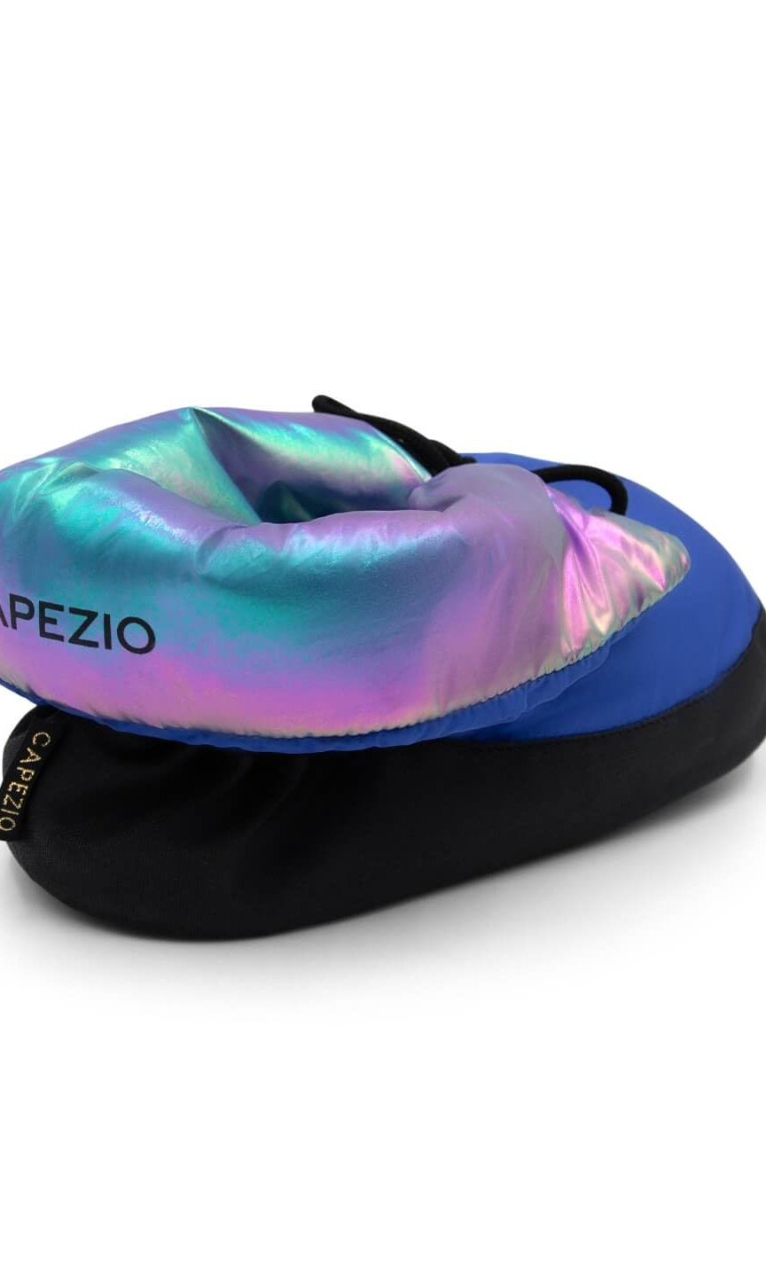 Mini Glam Bootie Metallic Rainbow folded back view