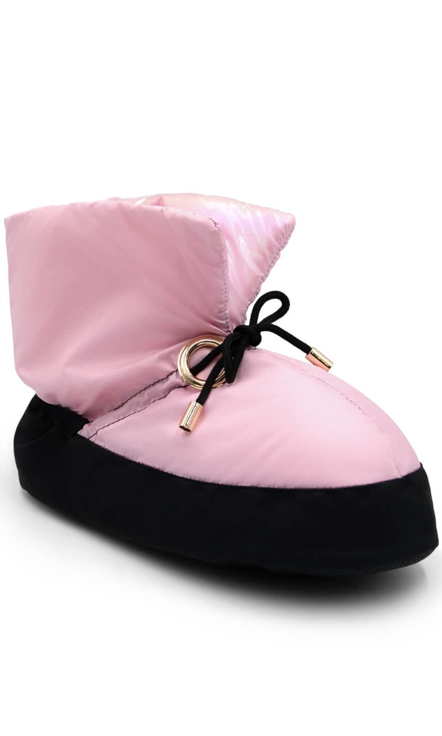 Mini Glam Bootie Metallic Pink front-side view