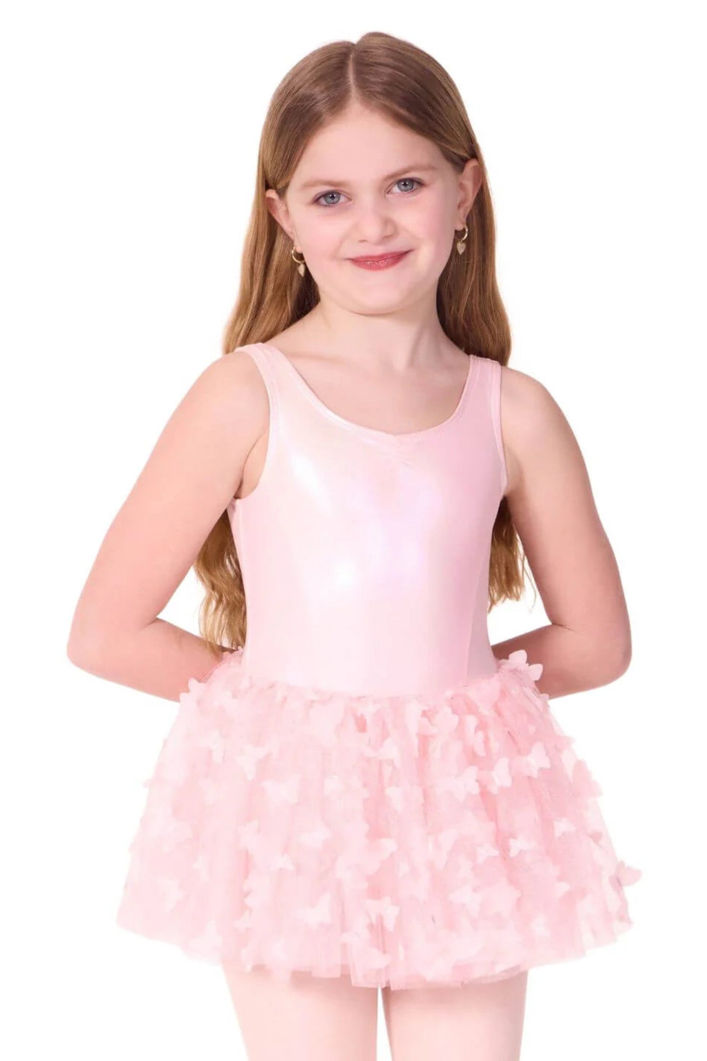 Monarch Tank Tutu Dress Pink front view