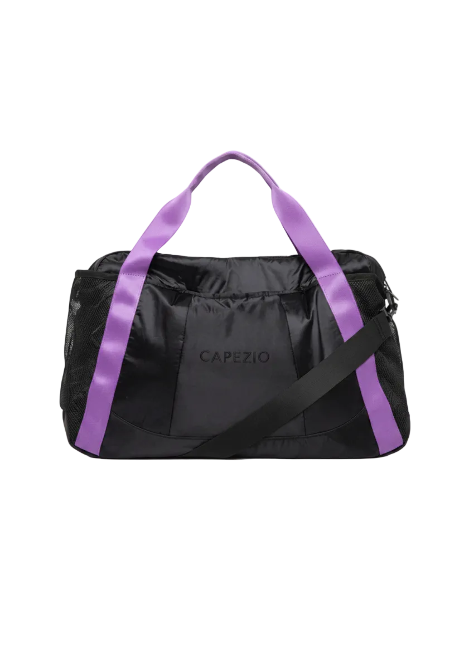 Motivational Duffel Bag Purple front view