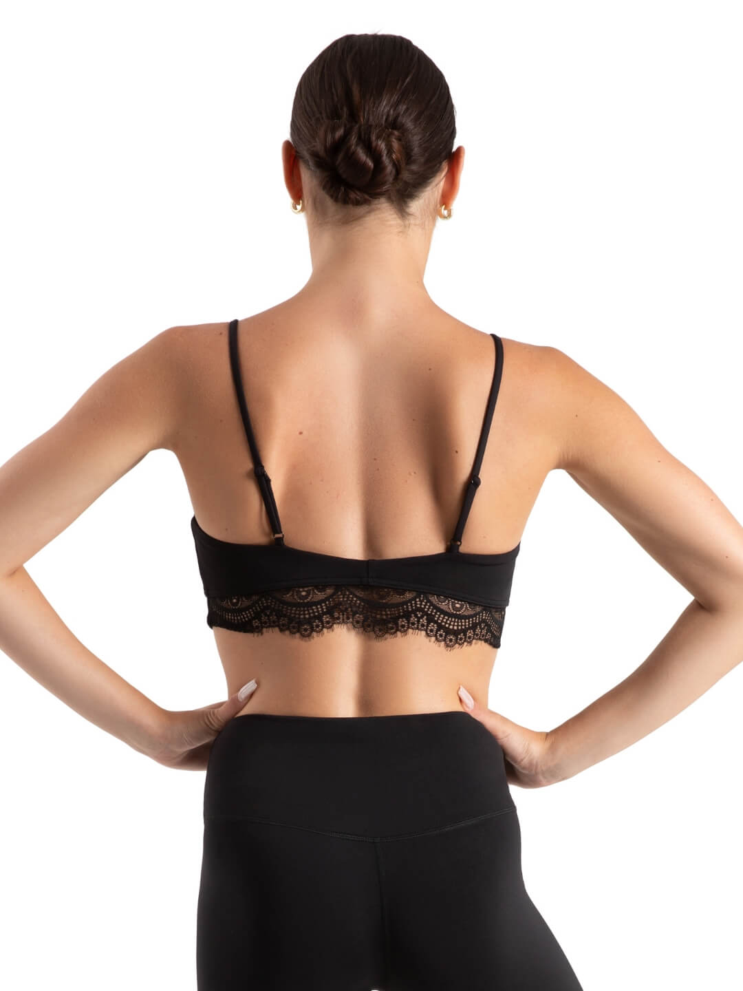 Ocean Breeze Bra Top Black back view