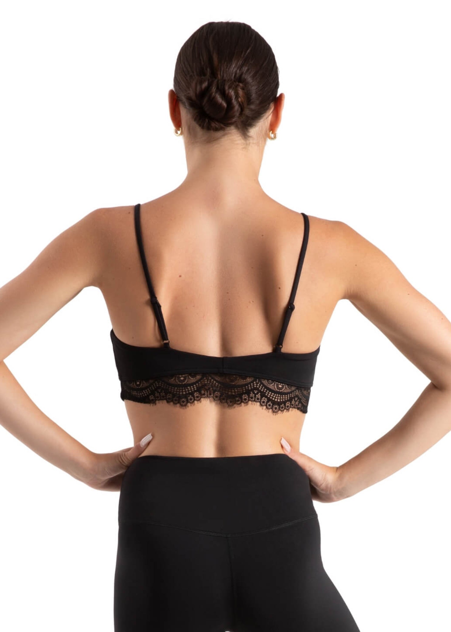 Ocean Breeze Bra Top Black back view