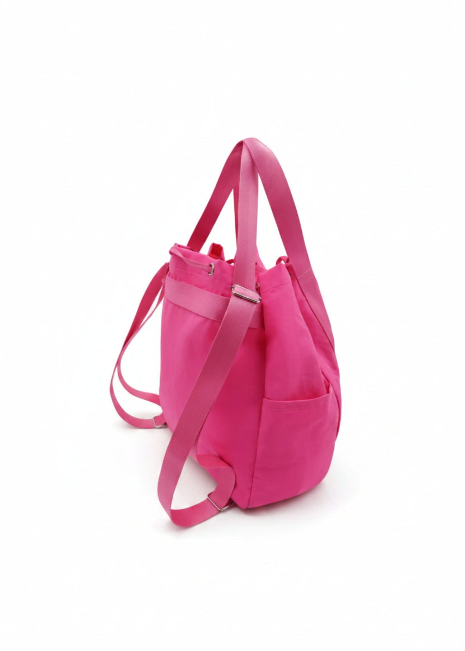 Olivia Multi Way Tote Bright Pink side view