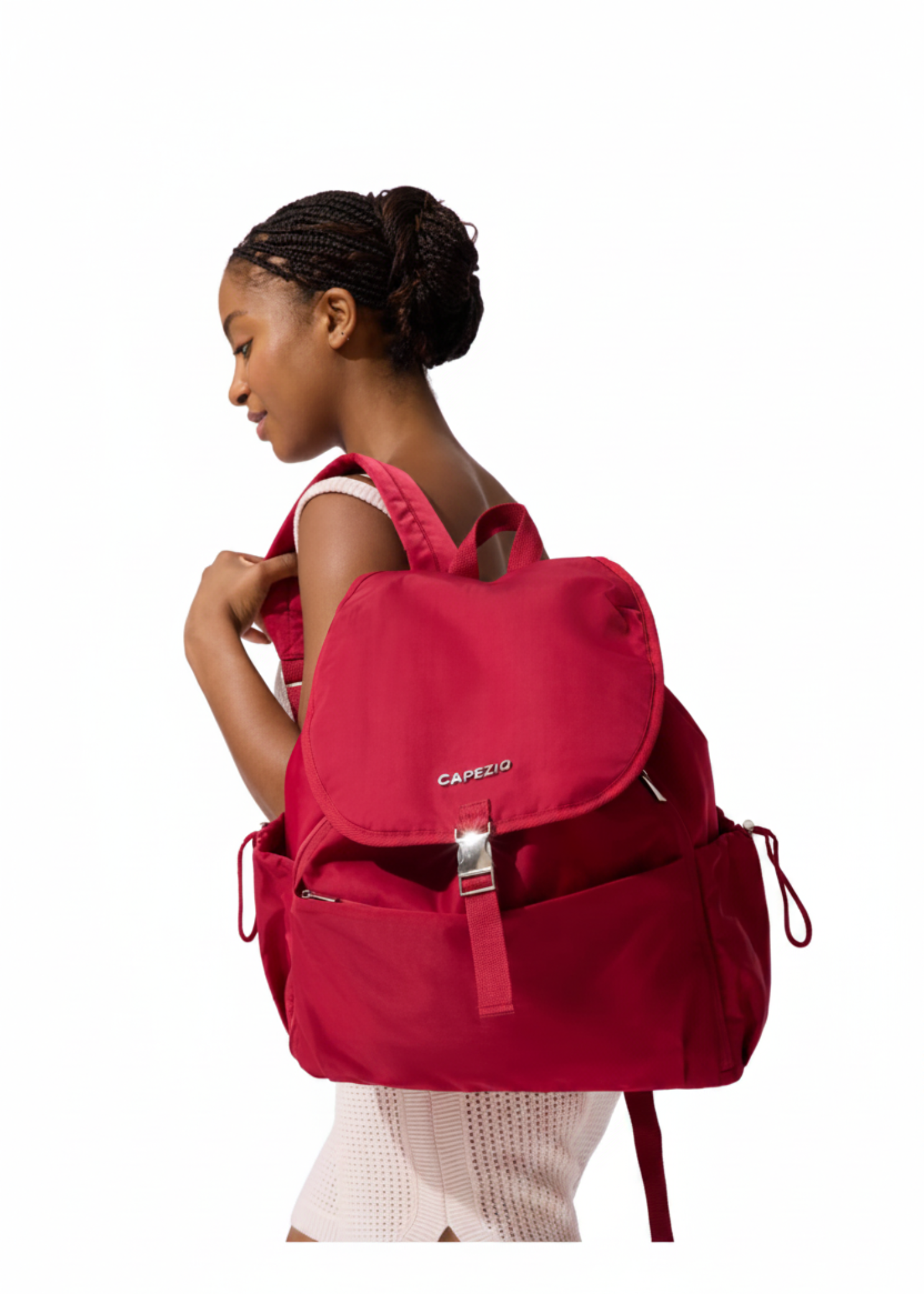 Oxford Travel Backpack Red lifestyle view