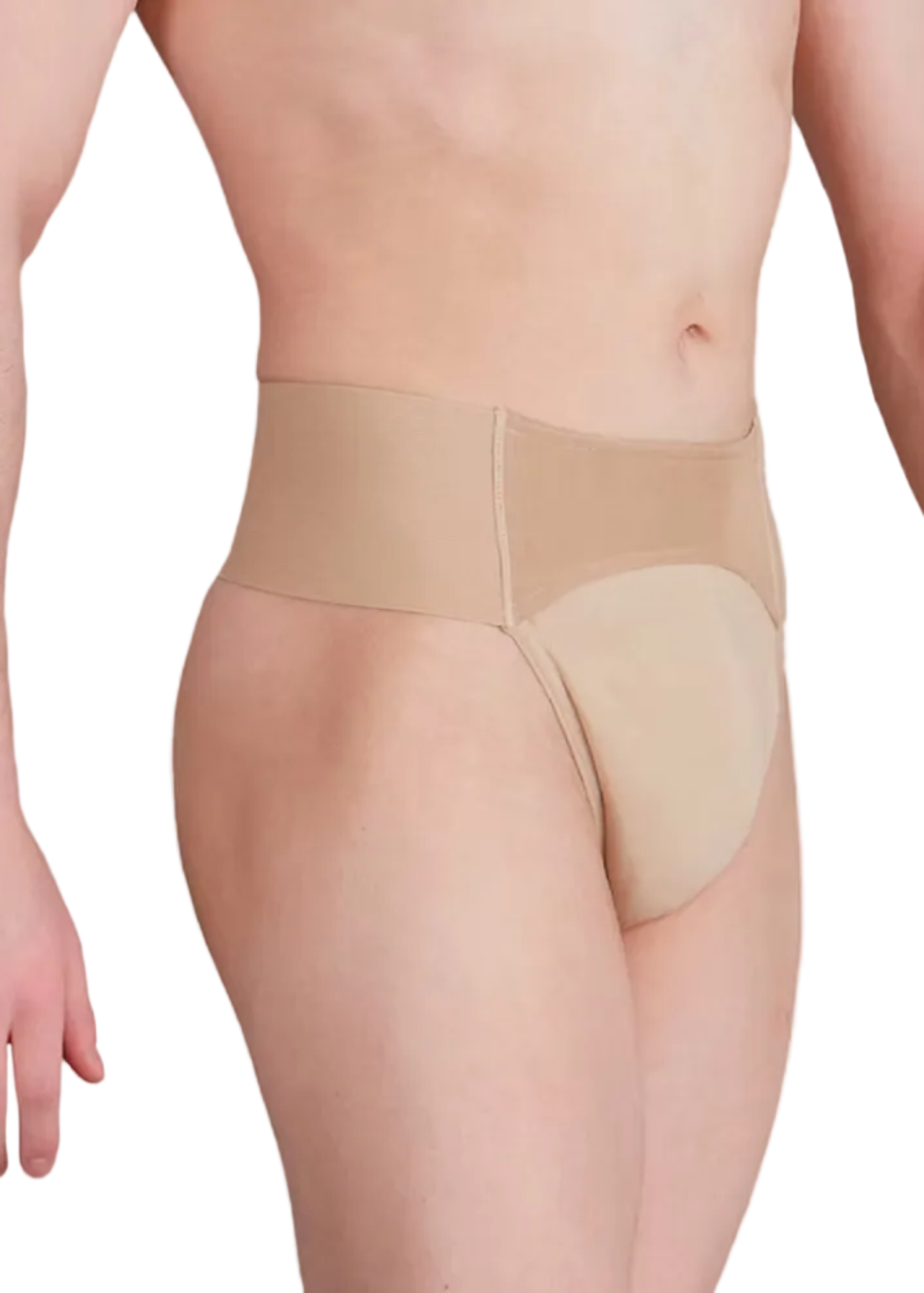 Quilted Dance Belt Nude front view
