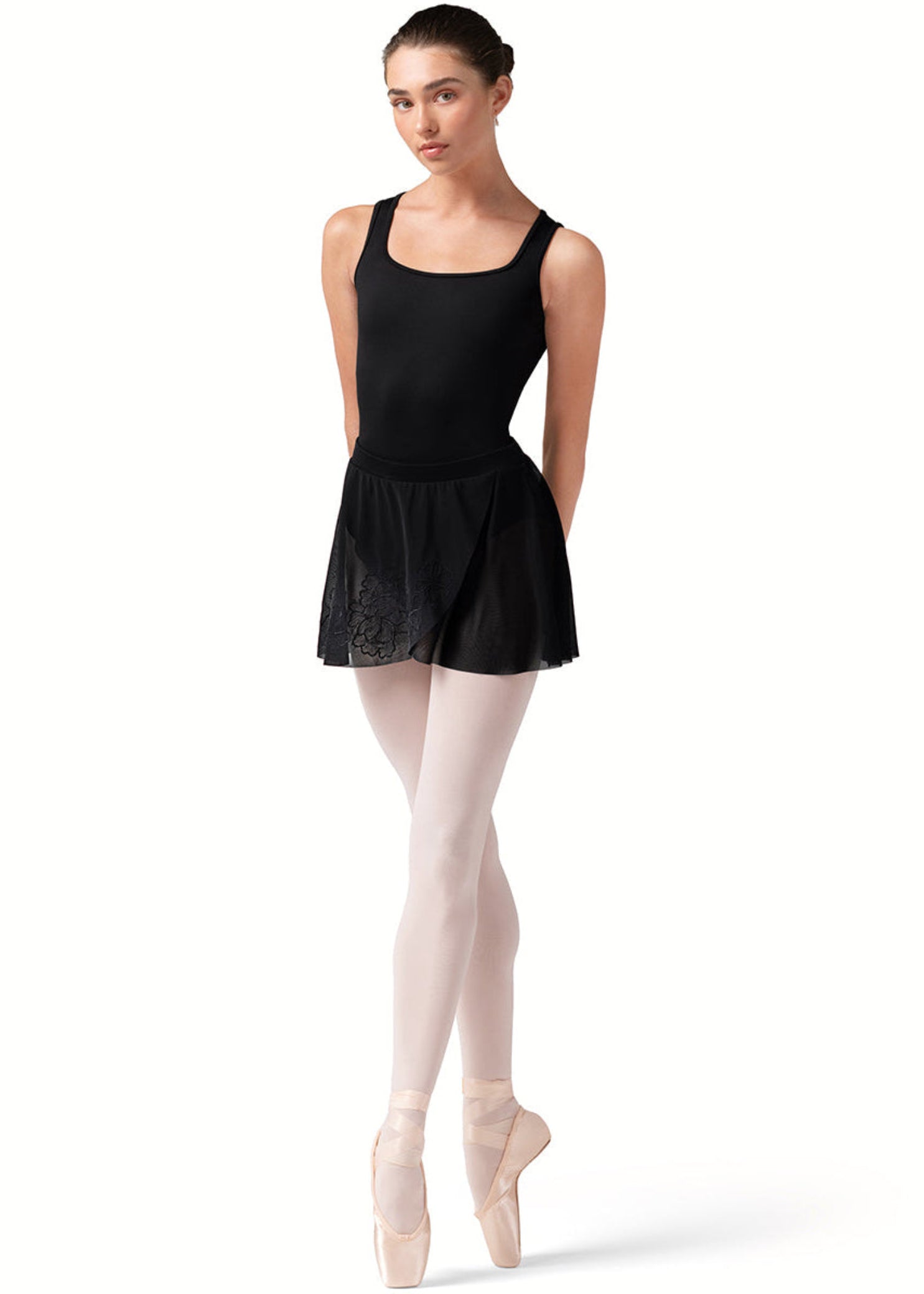 Embroidered Skirt Black lifestyle view