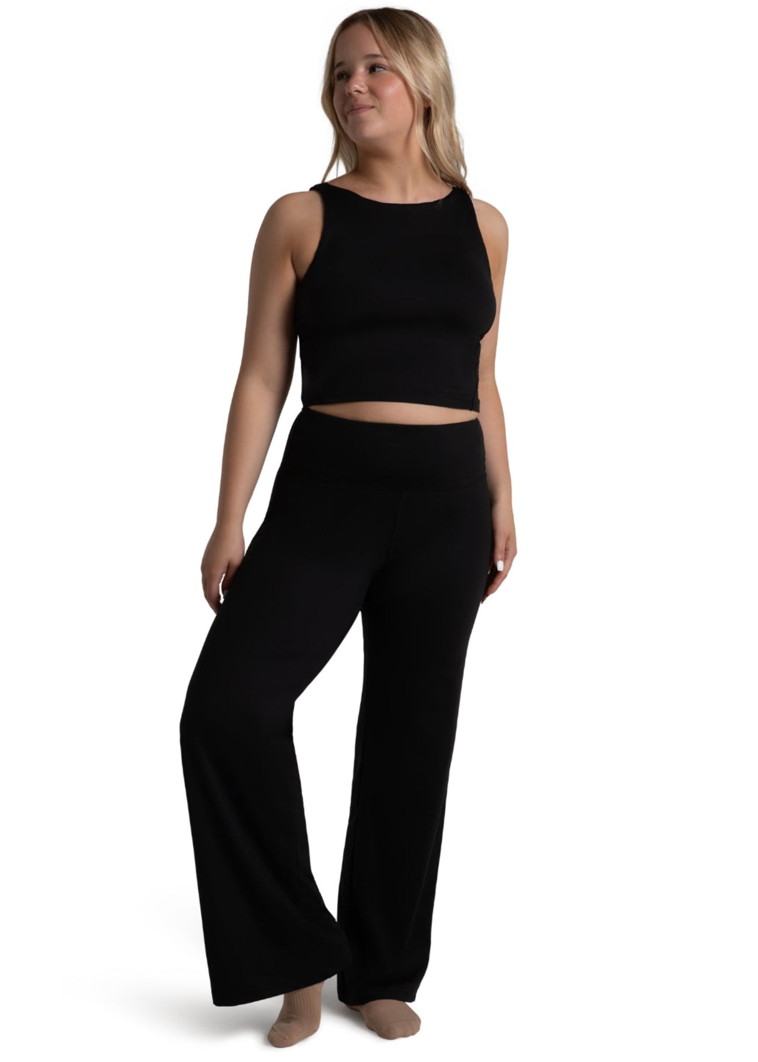 High Neck Top black back view