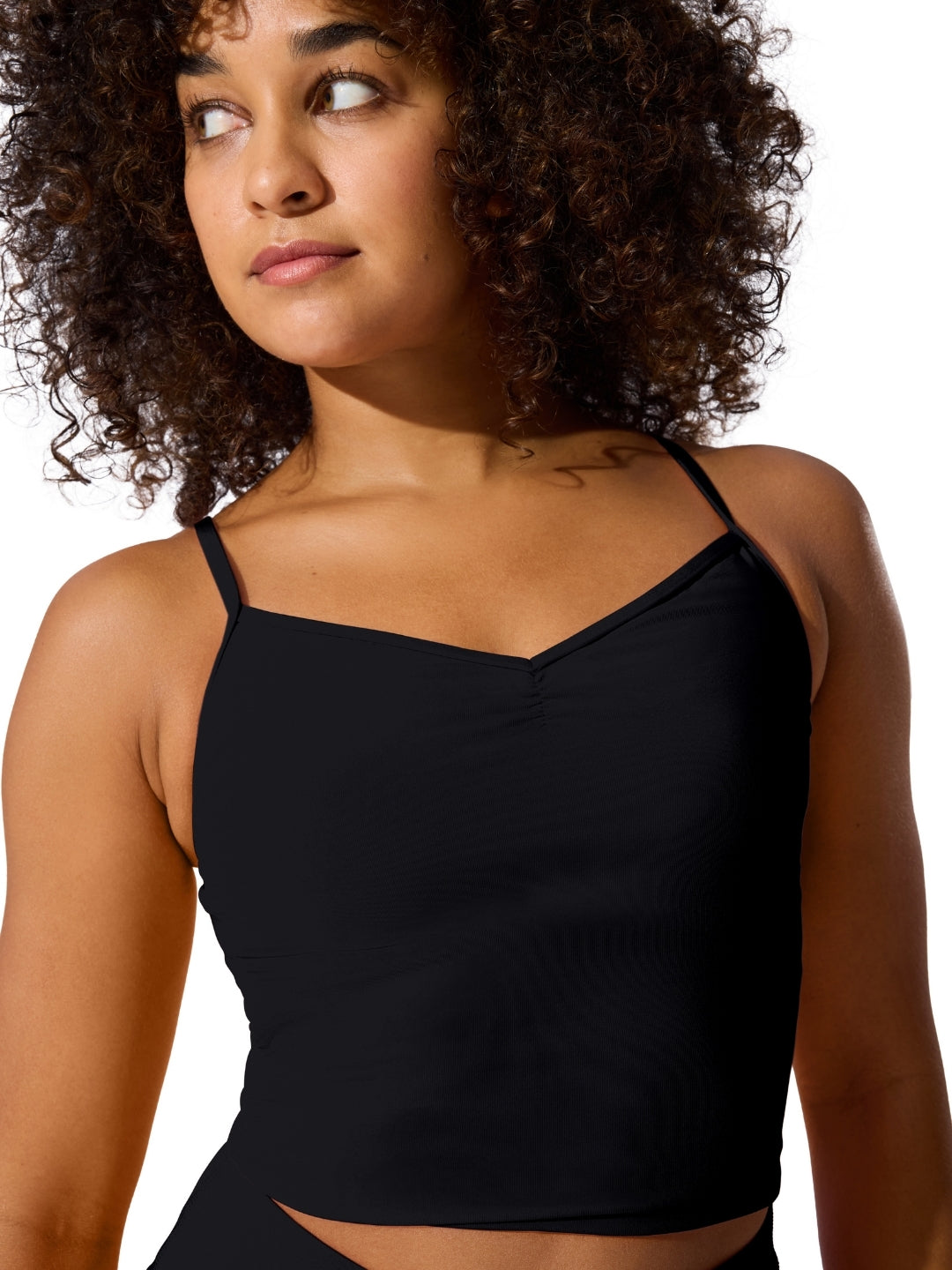 Ballerina Pinch Camisole Black front view